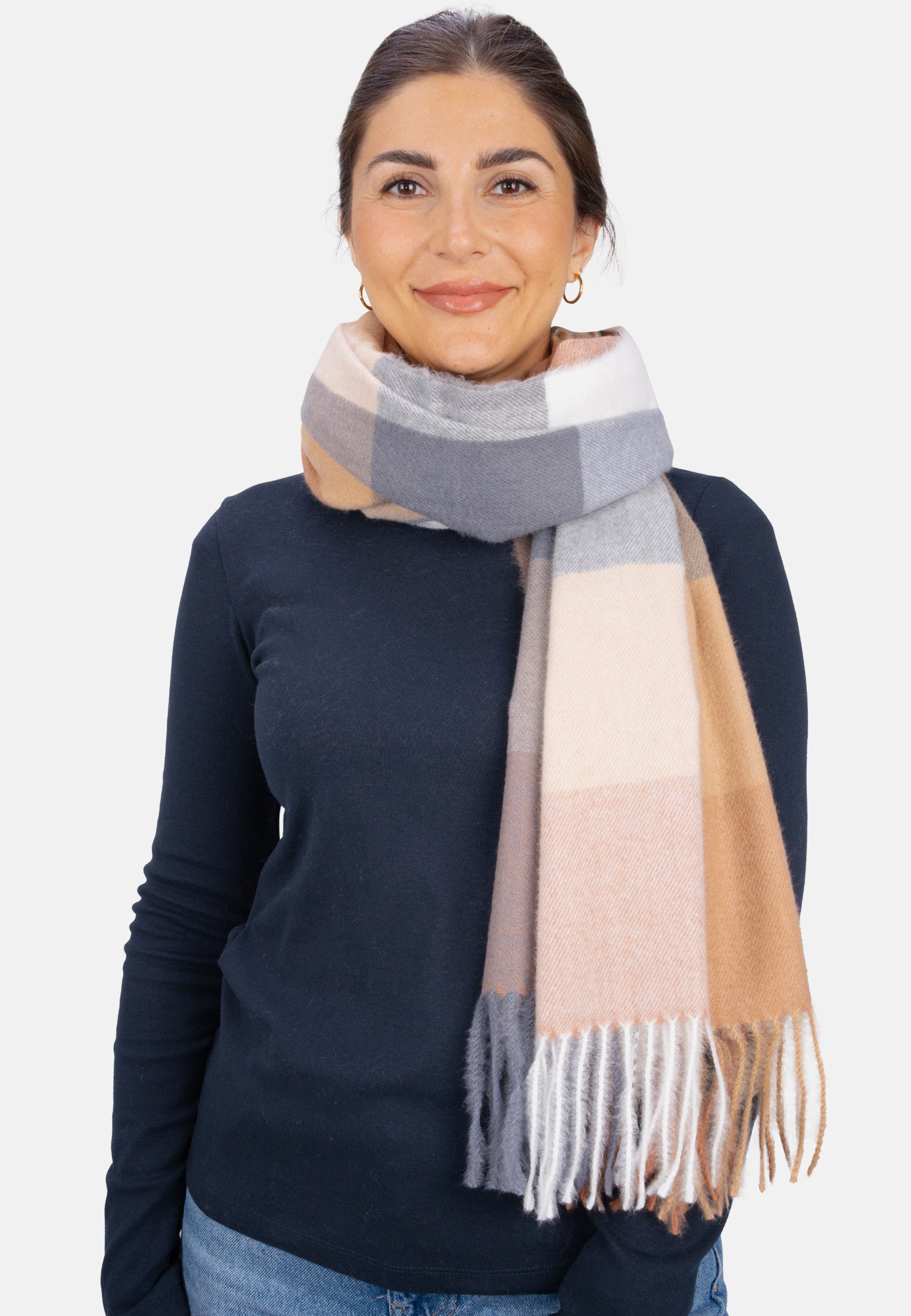 Seasons of April Schal MILLY, Weicher, leichter & kuscheliger Schal mit Fra günstig online kaufen