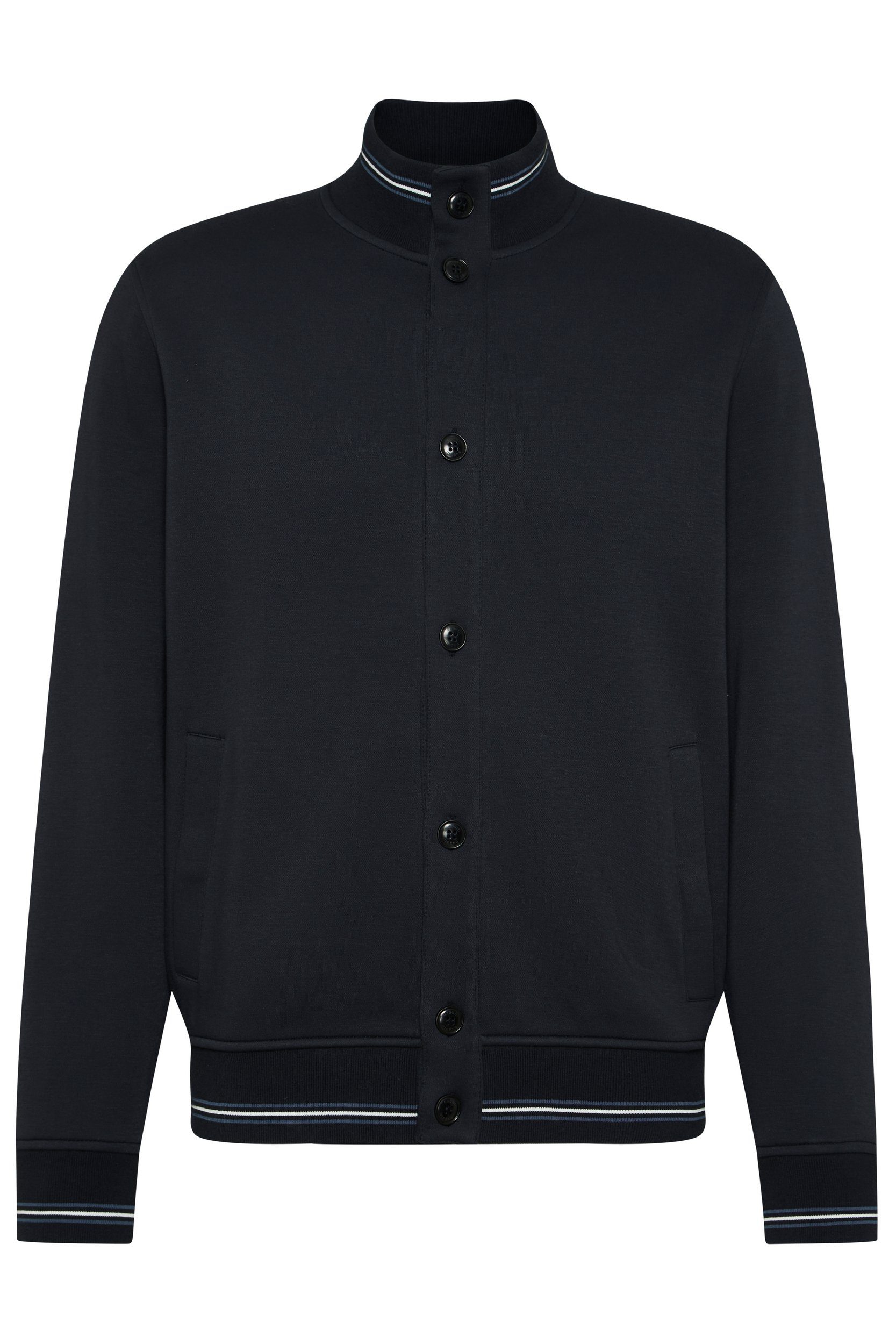 bugatti Sweatshirt mit Collegekragen