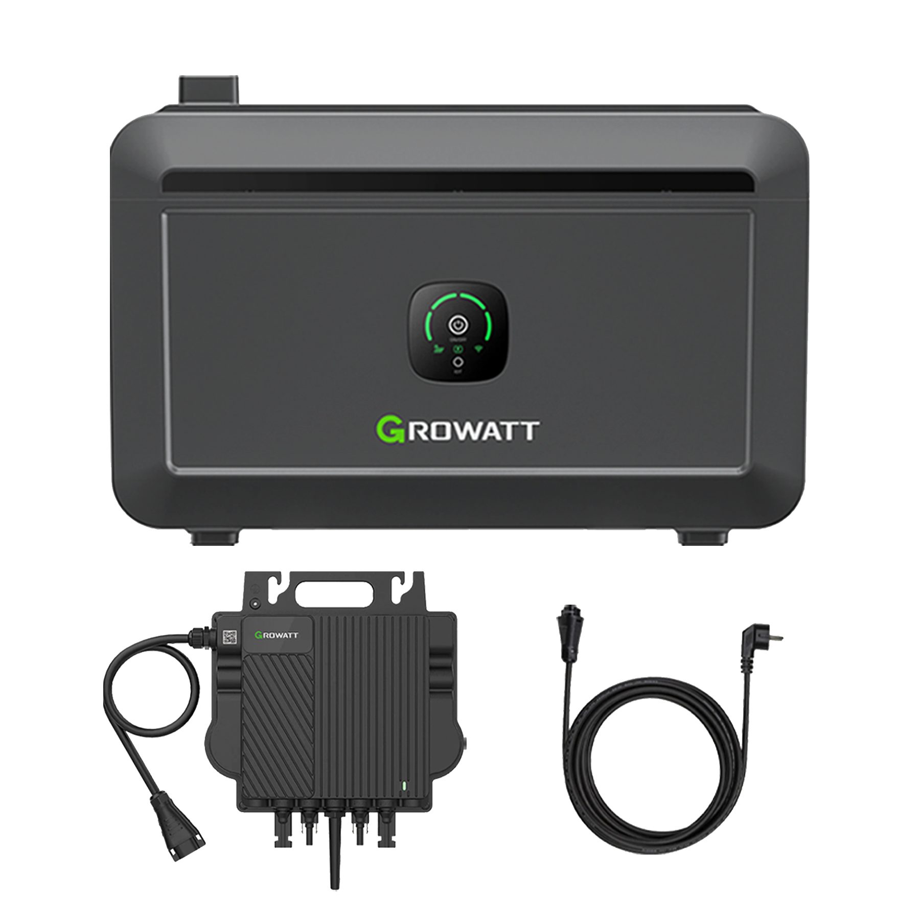 Growatt Balkonkraftwerk Growatt NOAH 2000 Speicher mit/ohne NEO 800W Mikro-Wechselrichter, LiFePO4, 1800W PV-Eingang, IP66, LiFePO4, Smart App Control