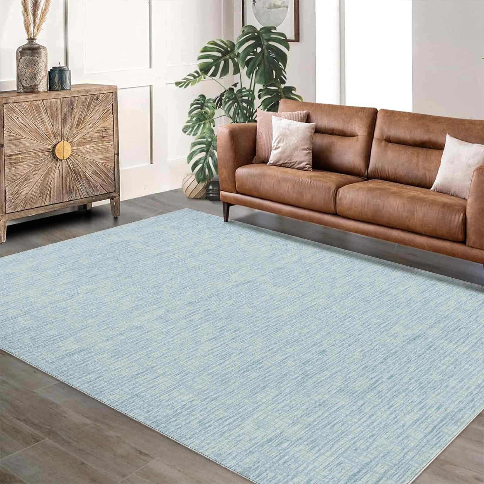GarveeMore Teppich Moderner Waschbarer Teppich für Wohnzimmer, Rechteckig, Höhe: 7 mm, Geeignet für moderne und minimalistische …