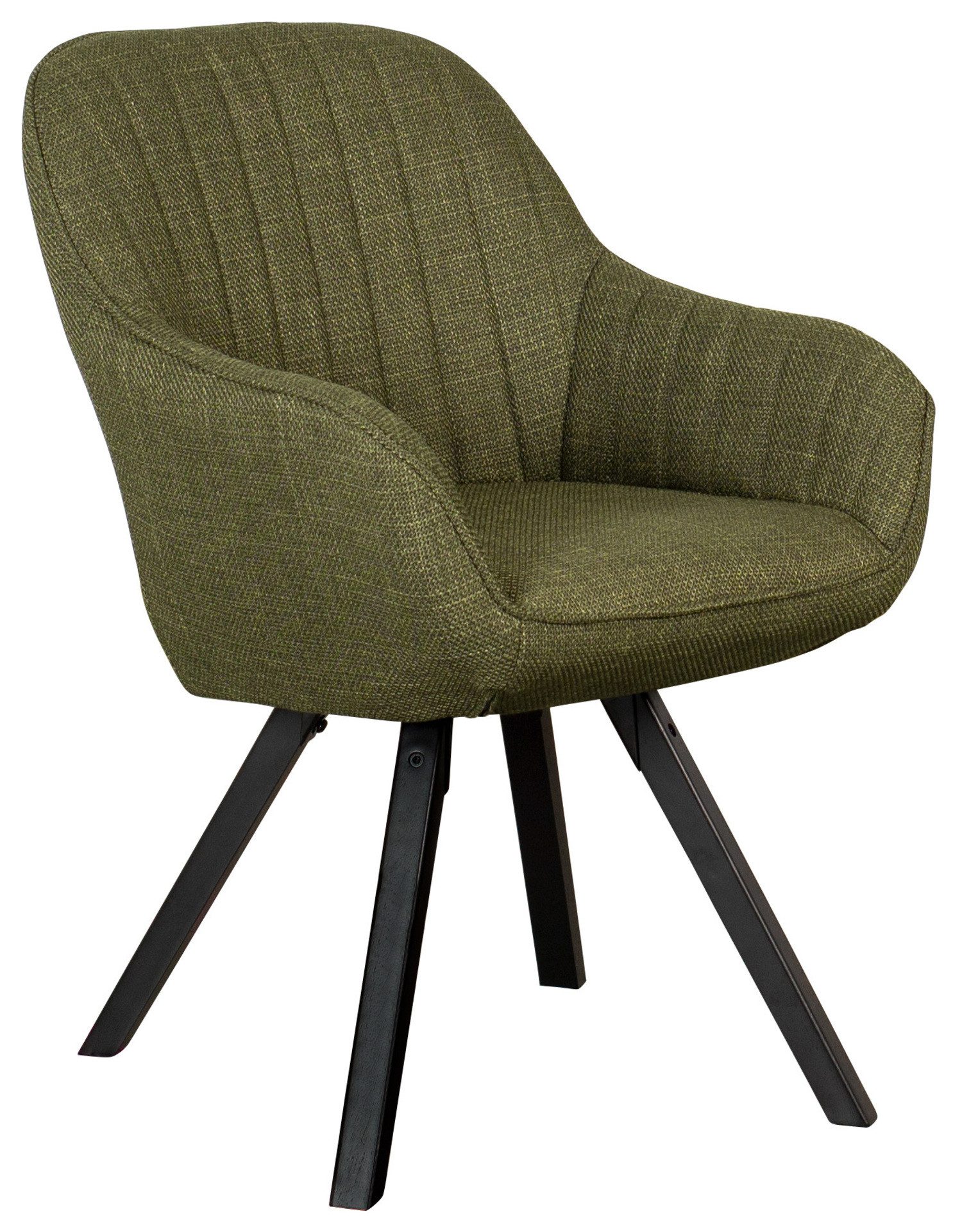 MR.DEKO Esszimmerstuhl Matera beige drehbar mit Armlehnen FSC®-zertifiziert (einzelnd, oder als Set erhältich für Küche und Esszimmer, 1 St), 360° Drehfunktion, stabile FSC® 100% Holzbeine, weiche Polsterung