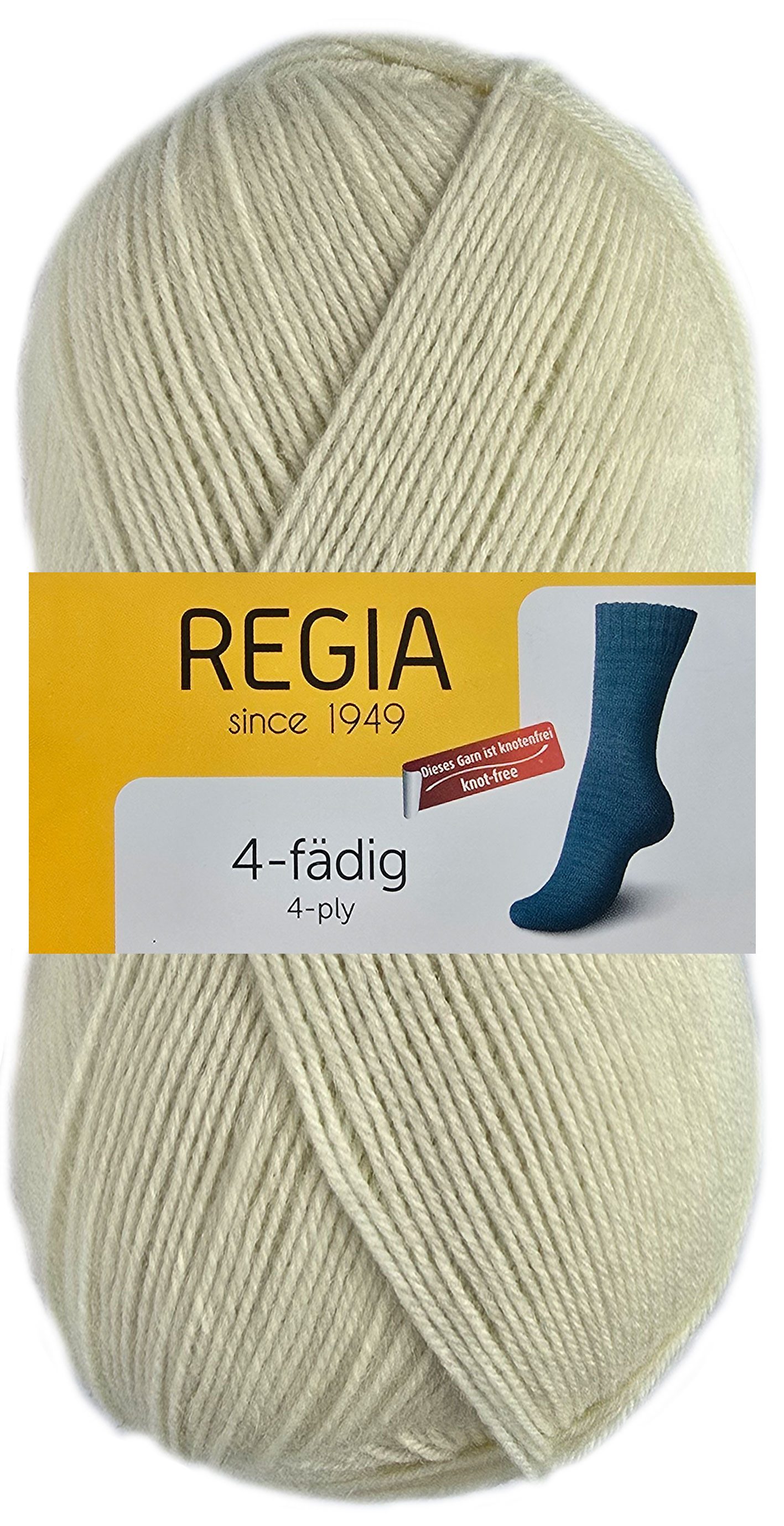 Regia 100 Gramm Regia Uni Sockenwolle 4-fach Farbauswahl Häkelwolle