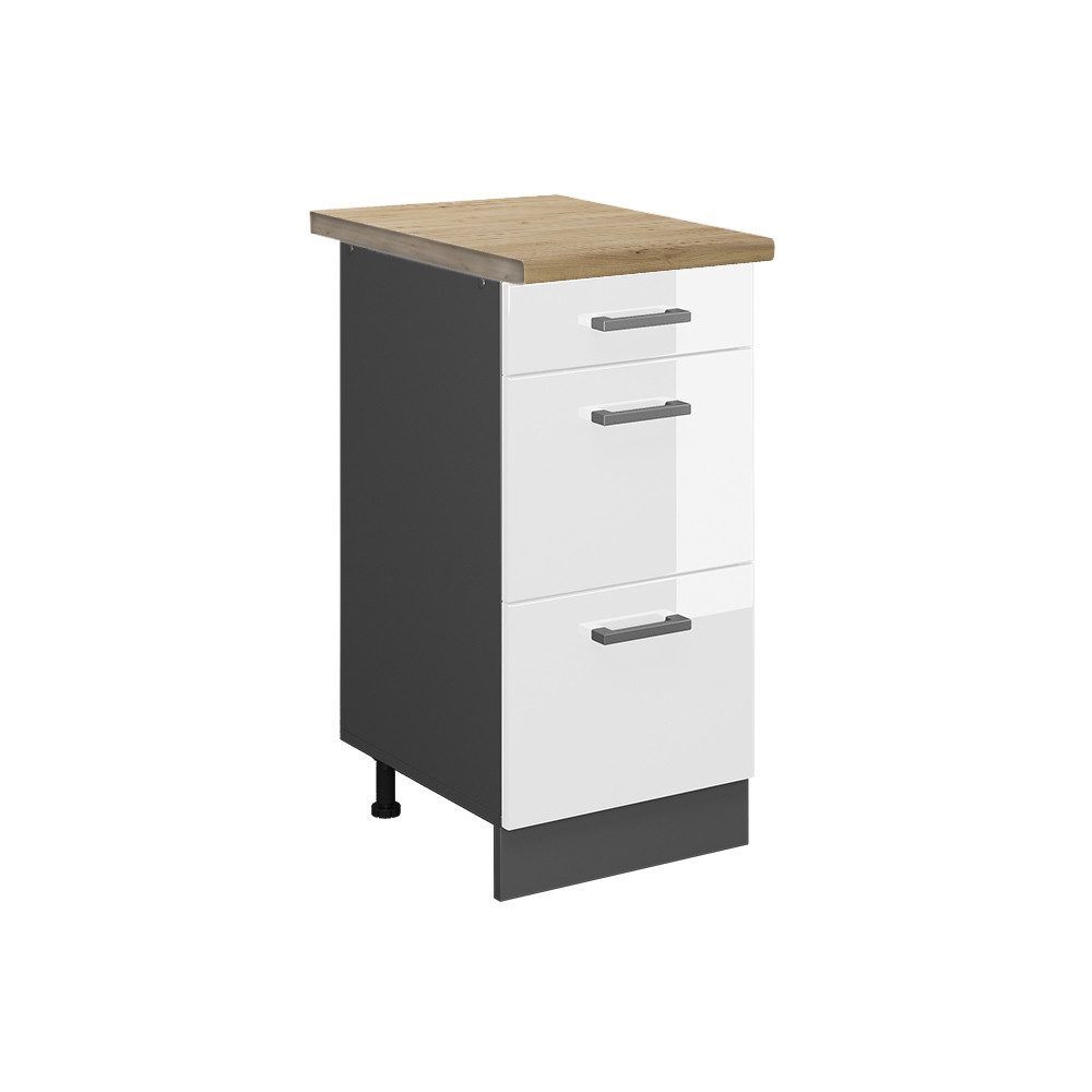 Vicco Unterschrank R-Line, Weiß Hochglanz/Anthrazit, 40 günstig online kaufen