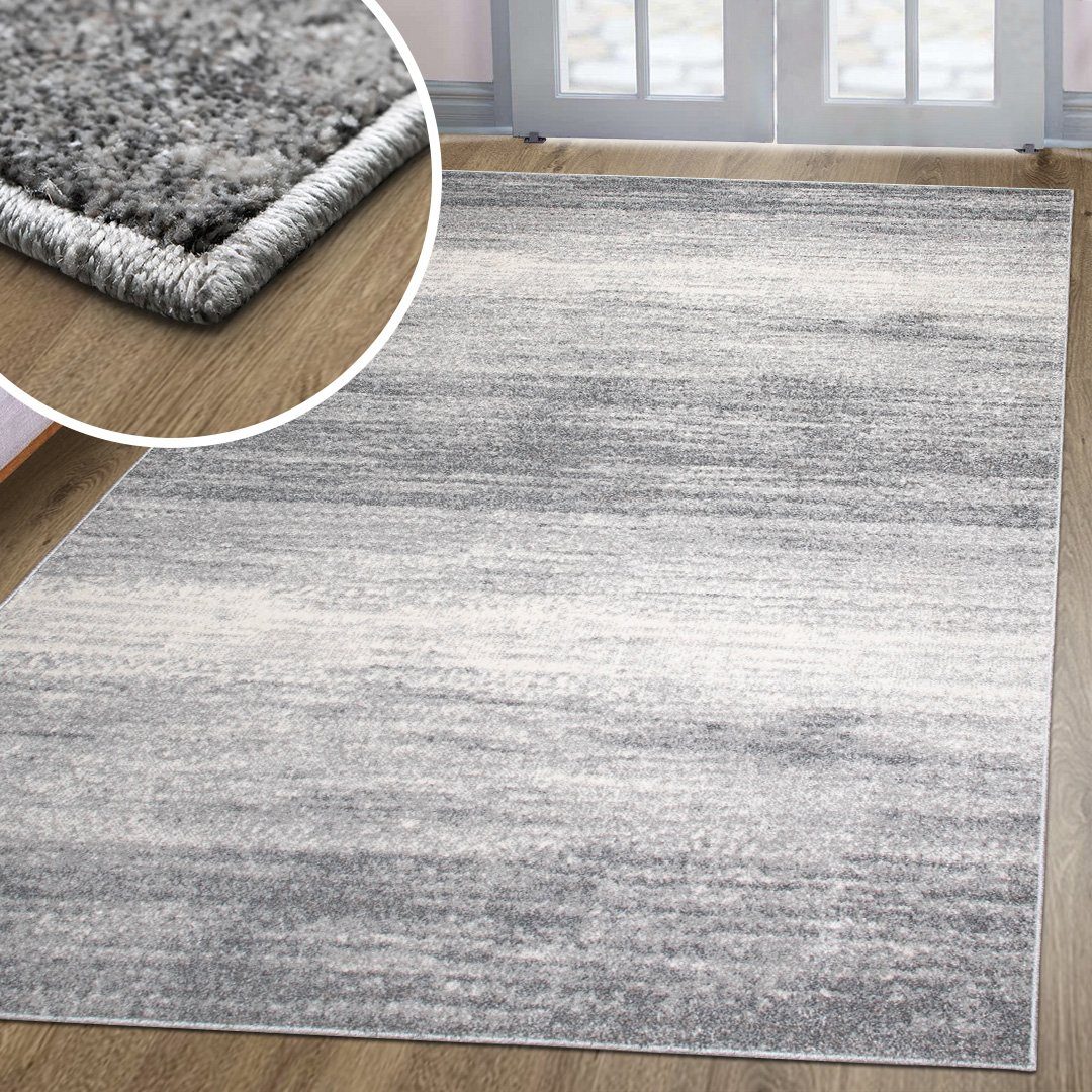 oKu-Tex Teppich Wohnzimmer, MERCUR meliert, weicher Kruzflor, langlebig, pf günstig online kaufen