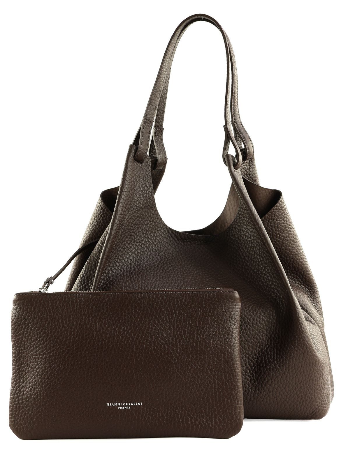 GIANNI CHIARINI Shopper Shopping Bag (Set, 2-tlg), aus echtem Rindsleder