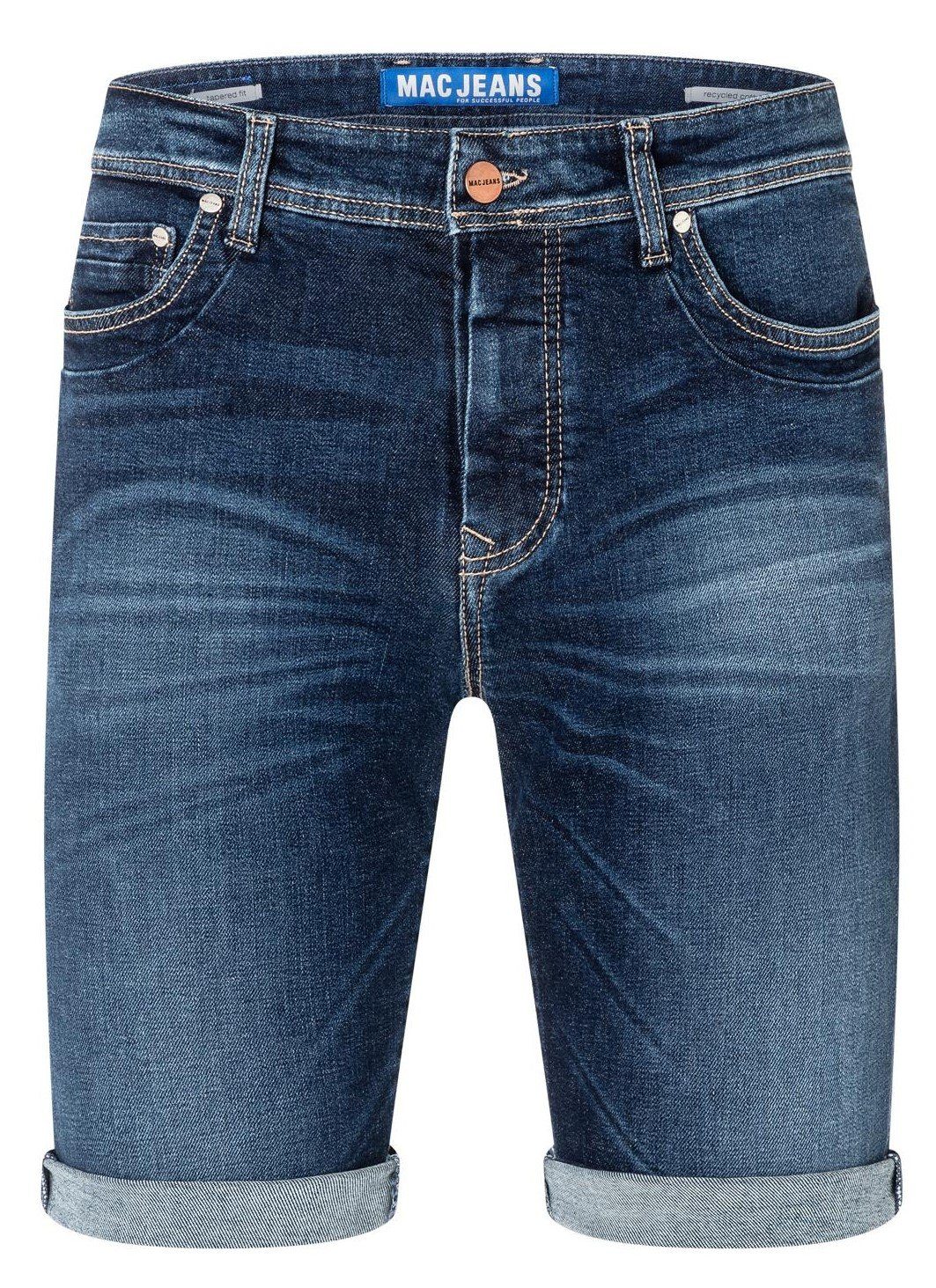 MAC 5-Pocket-Jeans MAC GARVIN SHORT dark blue 3D wash 6694-00-1980 H777