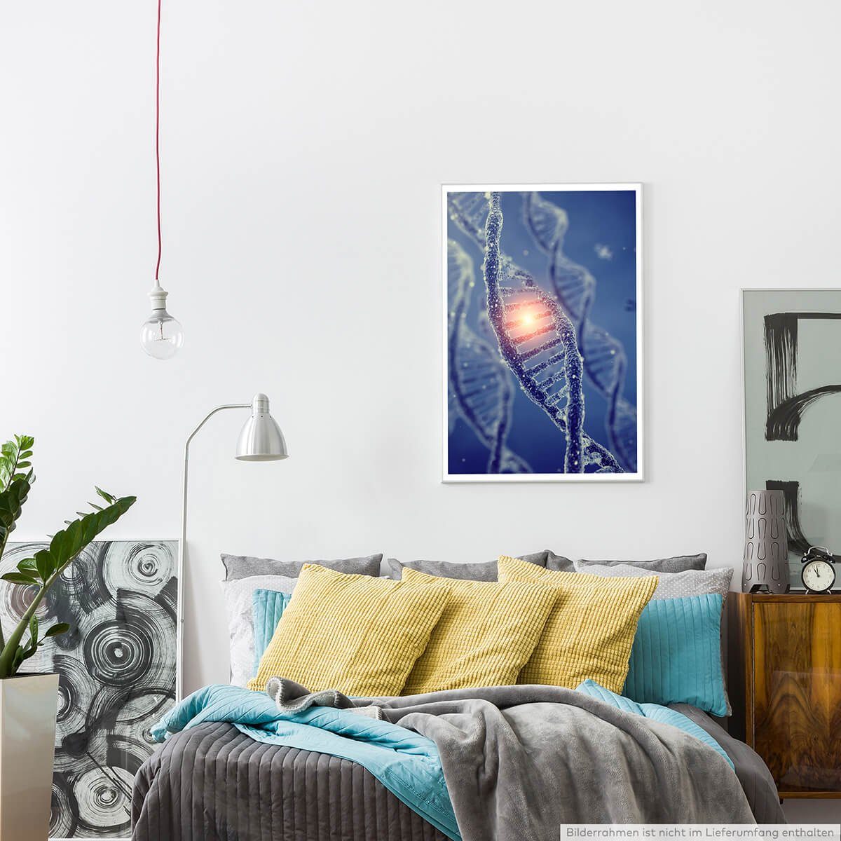 Sinus Art Poster Medizinische Abbildung  DNA Doppelhelix Moleküle mit Chromosomen 60x90cm Poster
