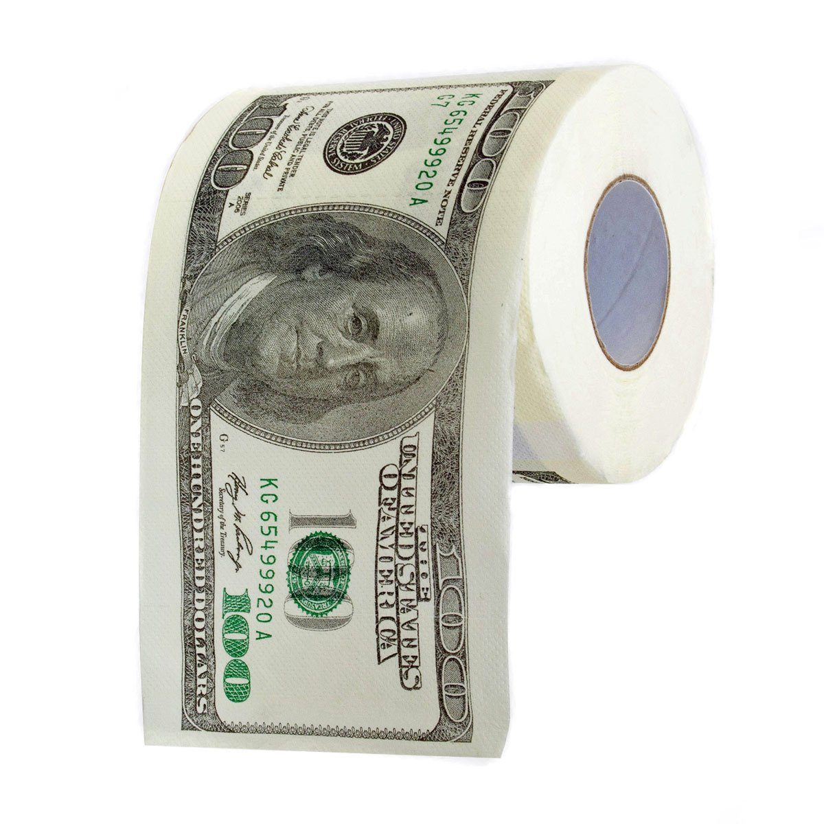 Goods+Gadgets Papierdekoration GOODS+GADGETS Dollar Motiv Klopapier – $100 Dollar Papierrolle, Toilettenpapier USD Toilet Paper Scherzartikel