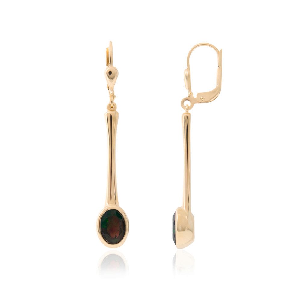 Cavill Ohrring-Set Mezezo-Opal Goldohrringe 44 mm, oval, handgefertigt, 18 kt Gold (2-tlg)