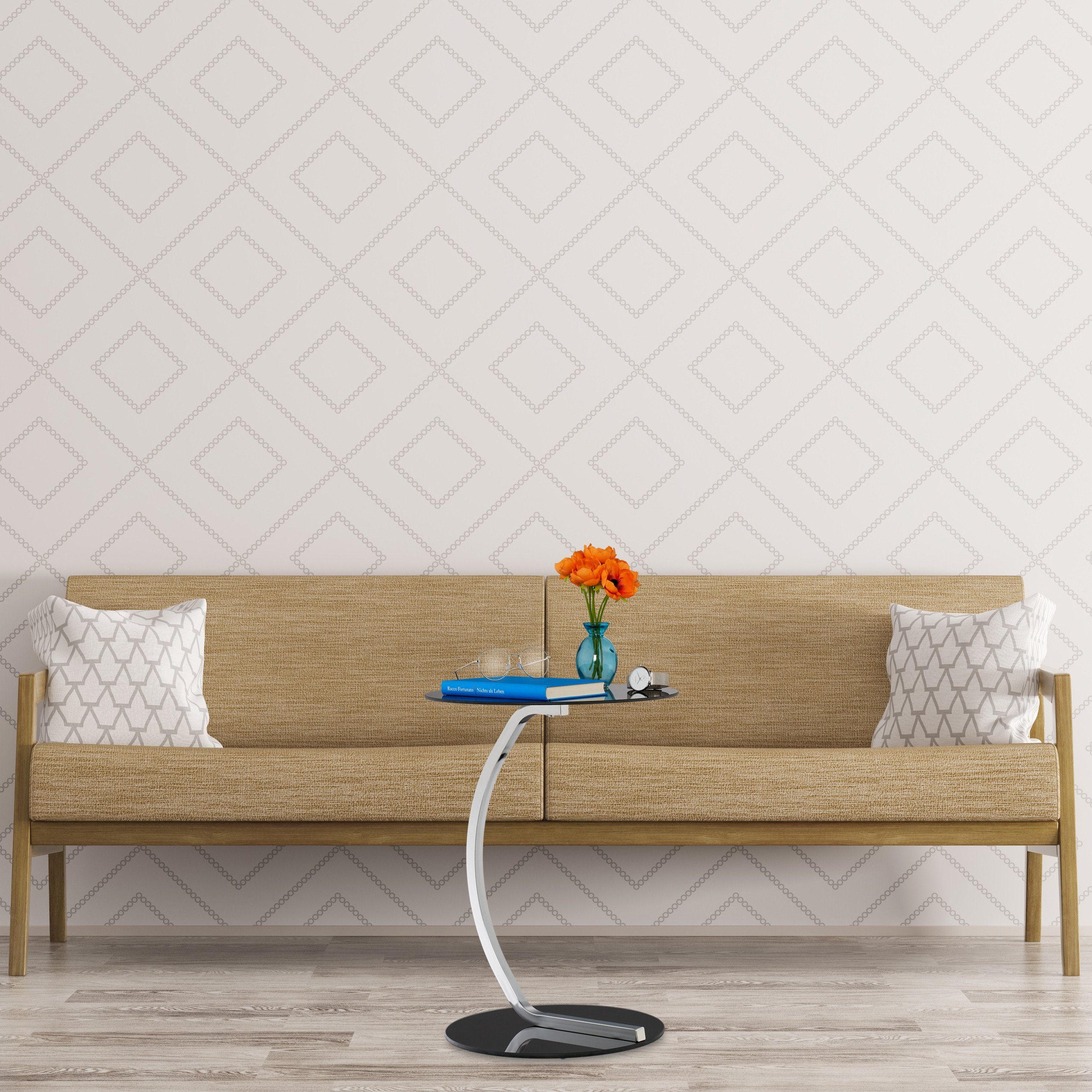 relaxdays Beistelltisch Schwarzer Beistelltisch aus Glas günstig online kaufen