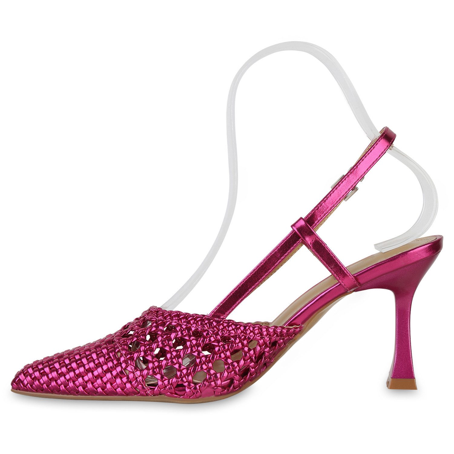 VAN HILL 840882 Slingpumps Damen Slingpumps Pumps Stiletto Basic Party Absa günstig online kaufen