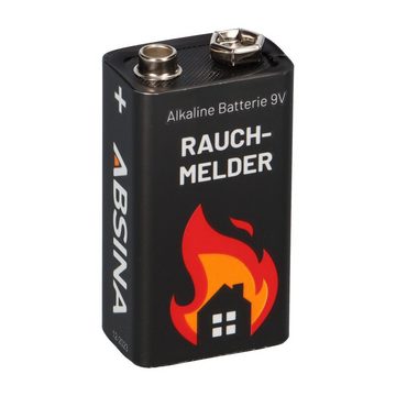 ABSINA 24x 9V-Block Rauchmelder Batterie für Rauchwarnmelder Messgeräte Batterie