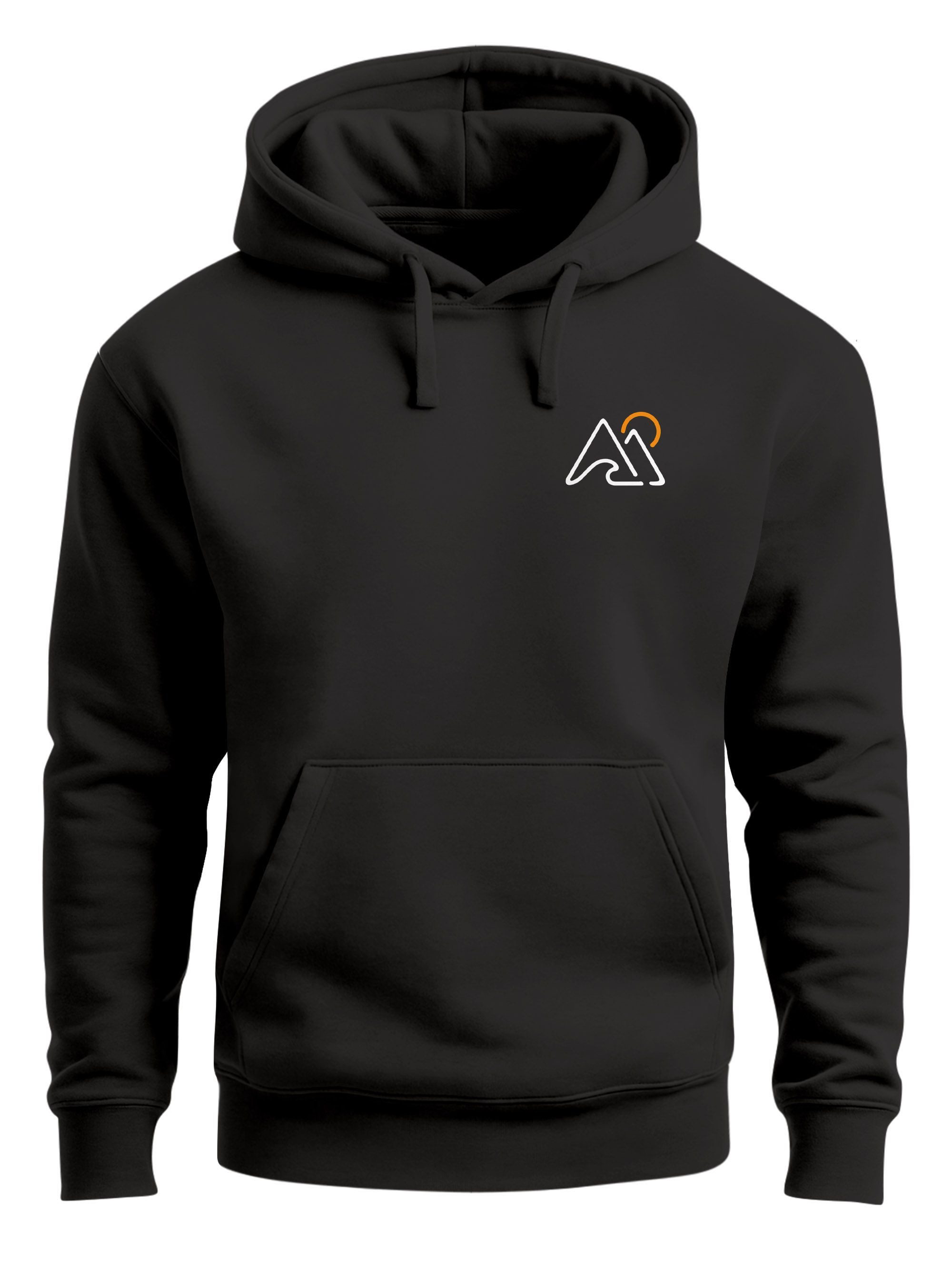 Neverless Hoodie Herren Hoodie Mountain Logo Kapuzensweatshirt mit kleinem günstig online kaufen