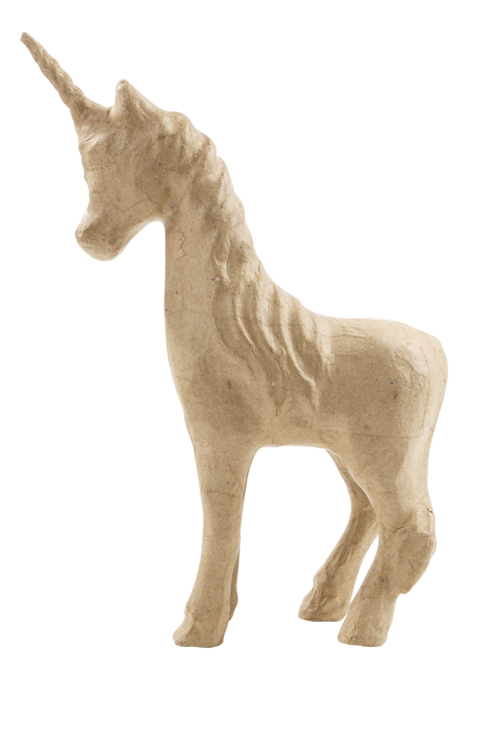 décopatch Dekofigur Pappmaché-Figur Einhorn, 23 cm hoch