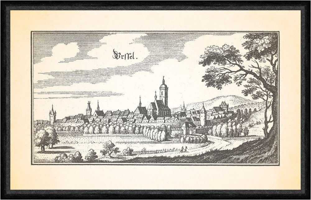 Kunstdruck Urssel Oberursel Malerwinkel Hussiten-Kirschfest Christuskirche Faks_M