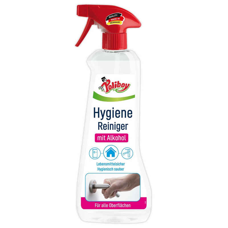 poliboy Hygiene Reiniger - 500ml - Reinigungsspray (hygienisch sauber im ganzen Haushalt - Made in Germany)