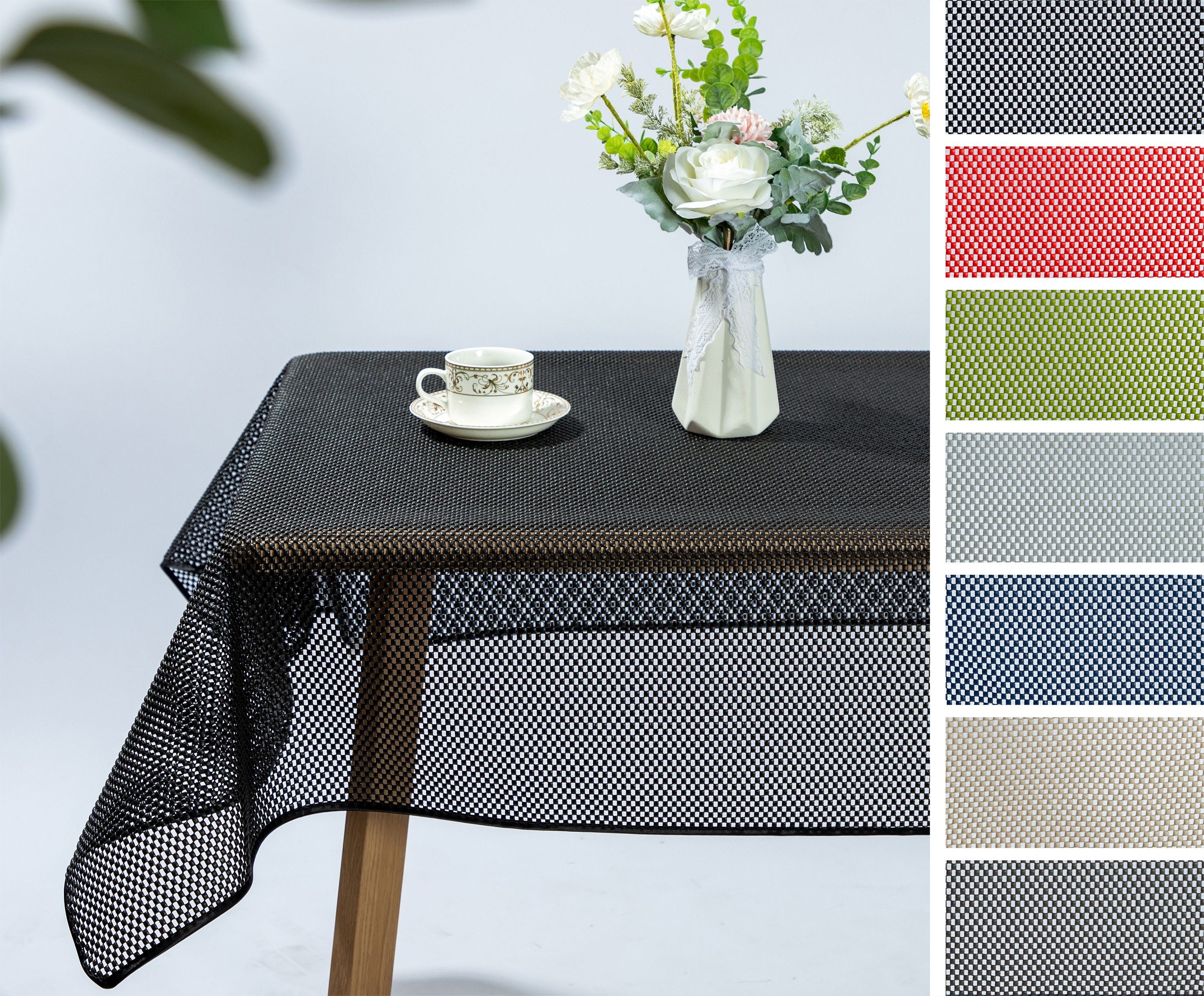Beautex Tischdecke Kairo Weichschaum Tischdecke mit Paspelband, Garten Balkon Terrasse (1-tlg)