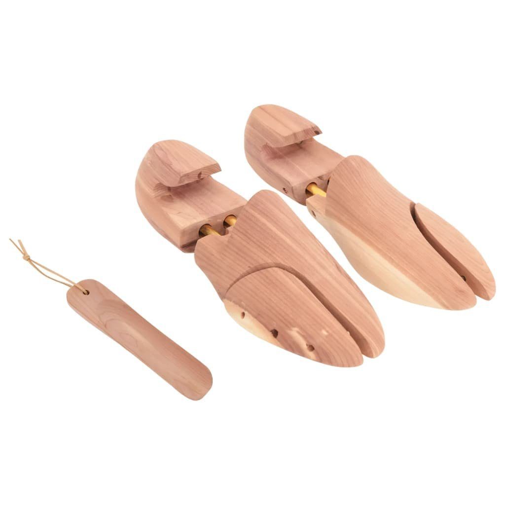 vidaXL Schuhspanner Schuhspanner mit Schuhlöffel EU 44-45 Massivholz Zeder (1-tlg)
