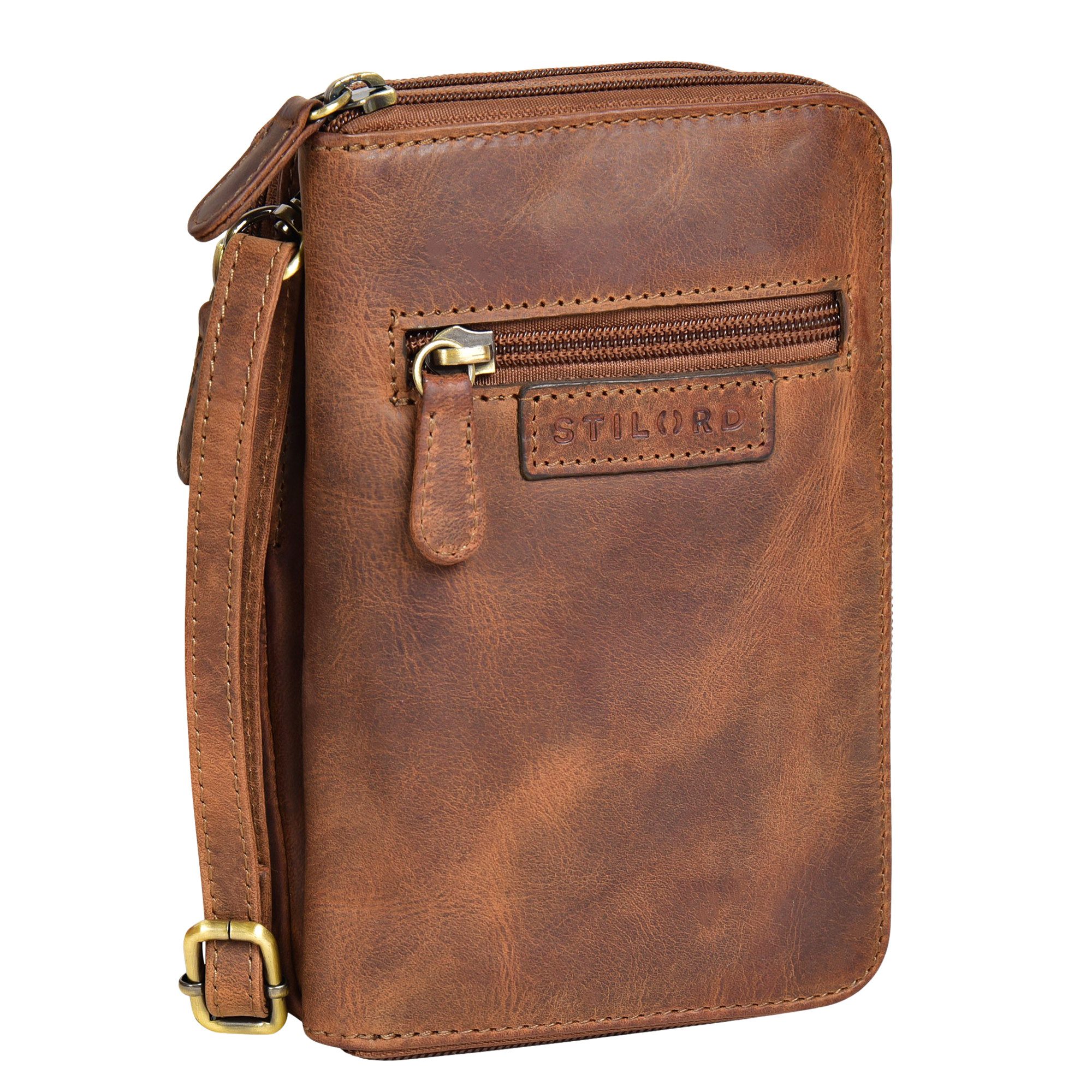 Handtasche "Peter" 2-in-1 Leder Brustbeutel Handytasche für Herren & Damen