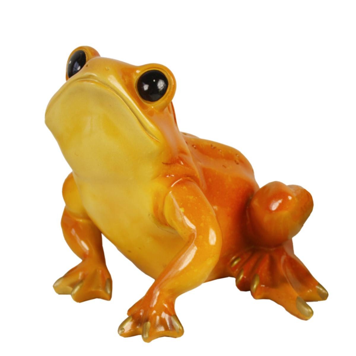 Tierfigur 440s Frosch XXL in orange-gelb ca. 18 cm H