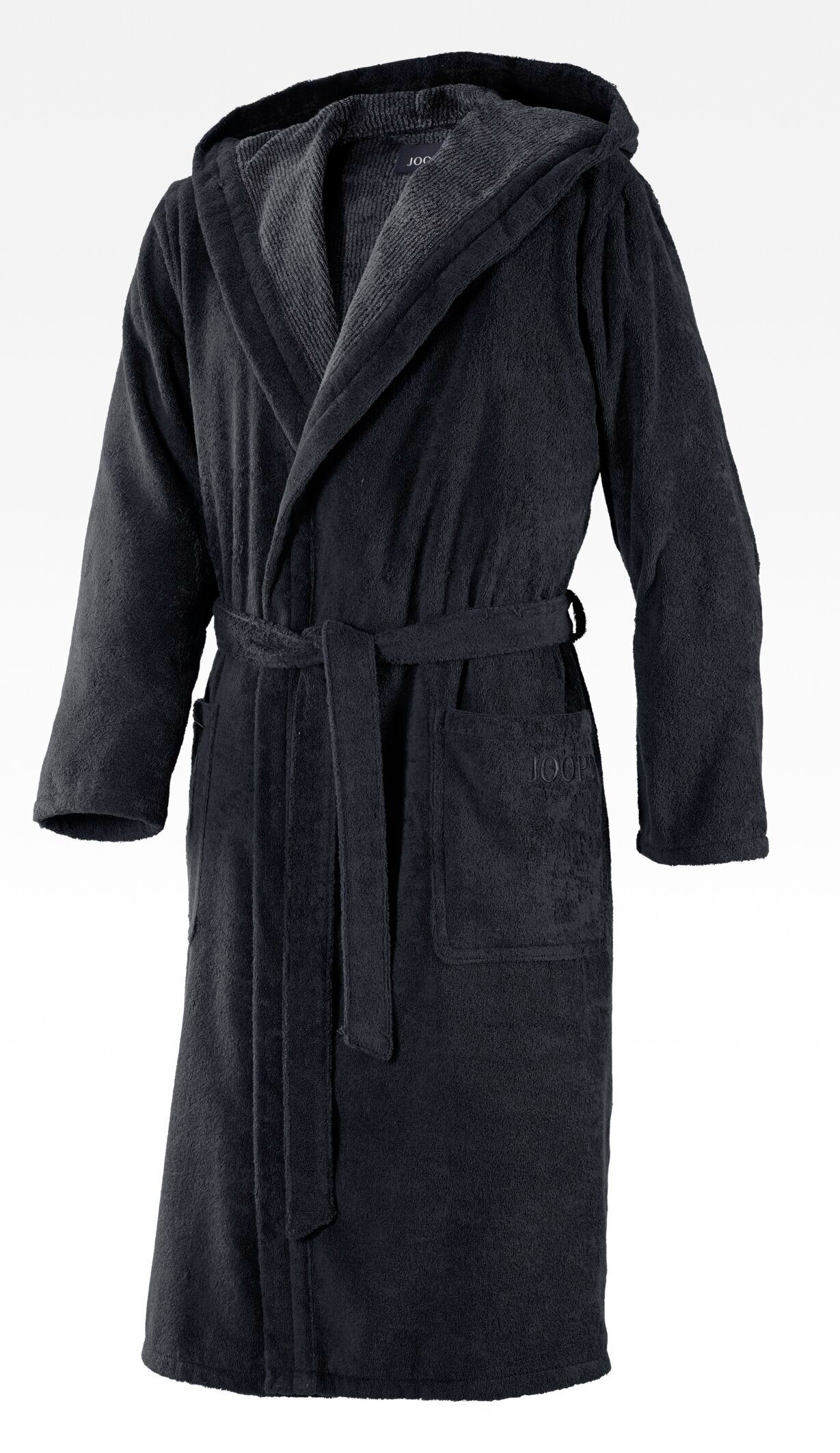 JOOP! Bademantel JOOP! LIVING - BADEMANTEL Herren-Kapuze, Textil