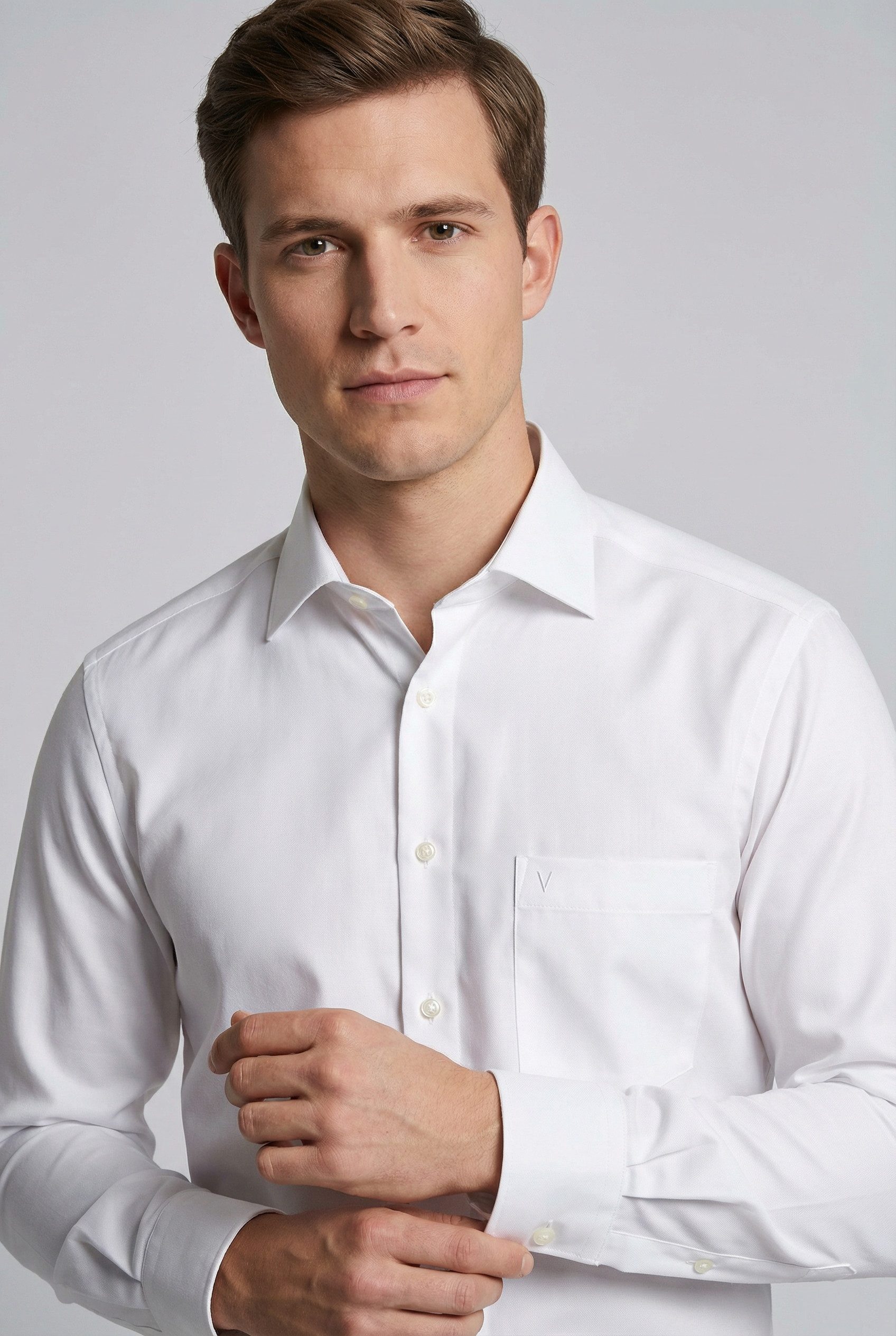 MARVELIS Langarmhemd modern fit, Businesshemd, bügelfrei, New-Kentkragen