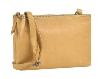 Greenburry Umhängetasche Soft Washed, Schultertasche 25x16cm mit 2 einzelnen Reißverschlussfächern