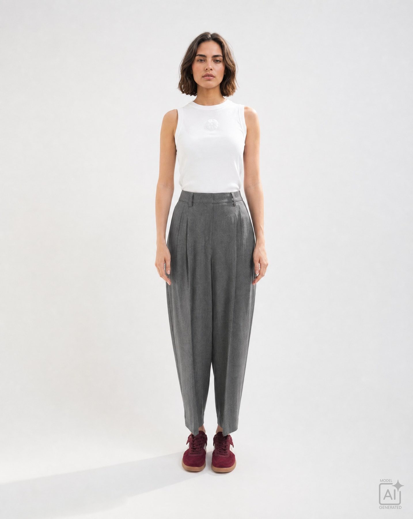 Smith & Soul Bügelfaltenhose mit hoher Taille, weiche Haptik