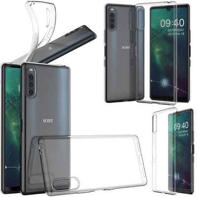 Wigento Handyhülle Für Sony Xperia L4 Silikoncase TPU Schutz Transparent Tasche Hülle Cover Etui Zubehör Neu