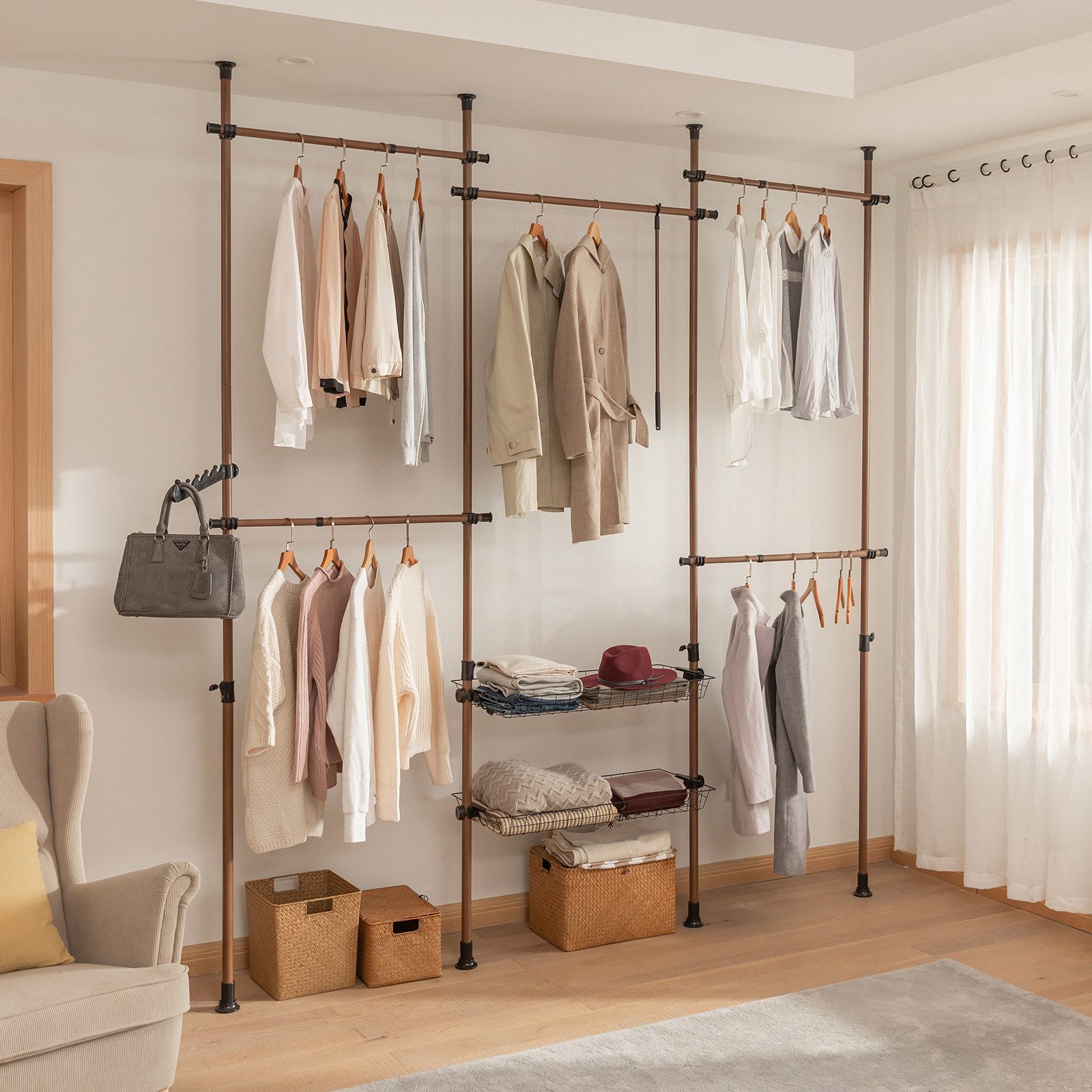 SoBuy Kleiderständer KLS04, Garderobenständer Kleiderschrank, verstellbares günstig online kaufen