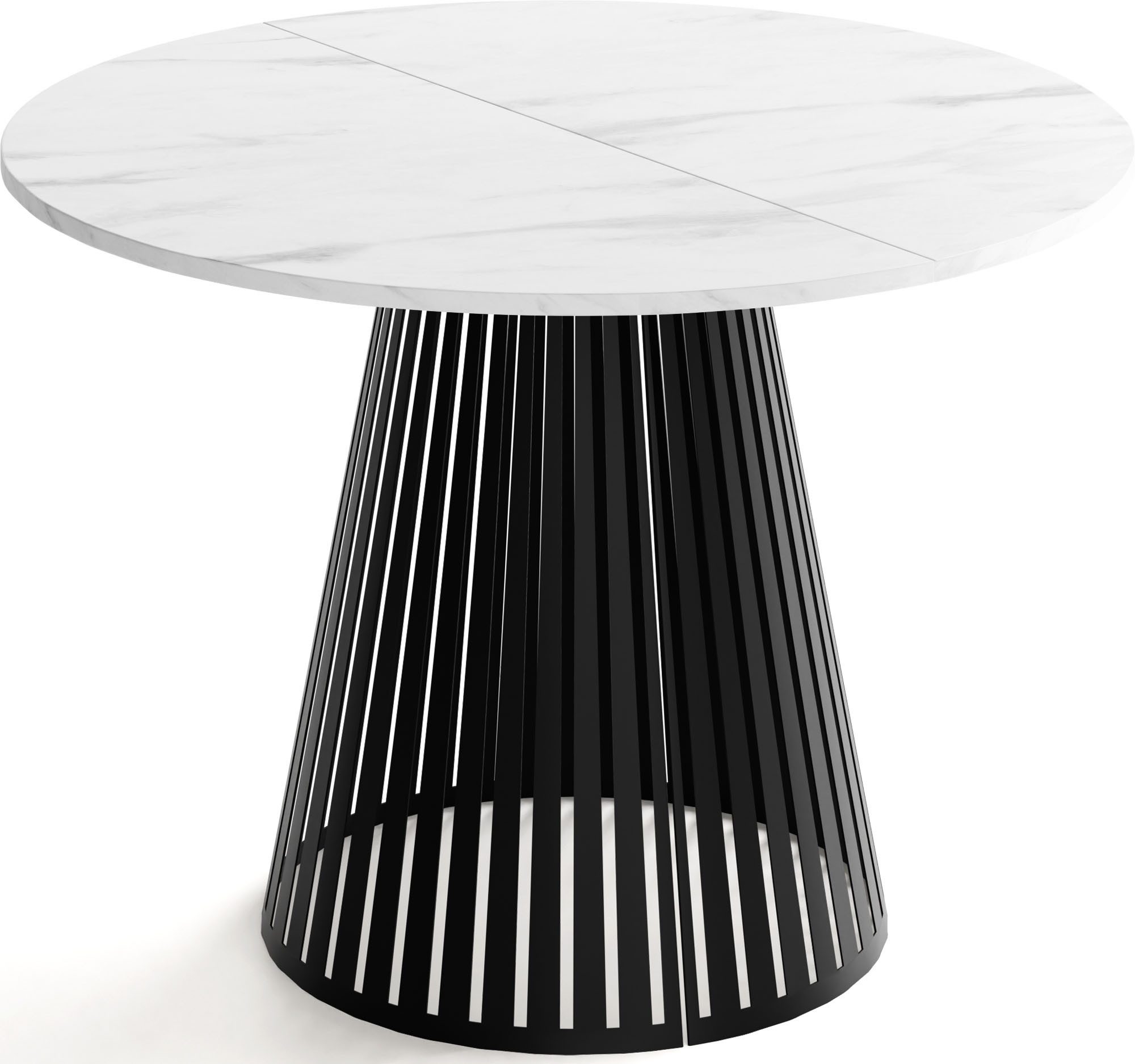 WFL GROUP Esstisch Naro Black (erhältlich in 2 Größen – 100/120 cm, auszieh günstig online kaufen