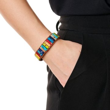 BENAVA Armband Yoga Armband - Achat Edelstein Perlen mit Lotus Anhänger, Handgemacht
