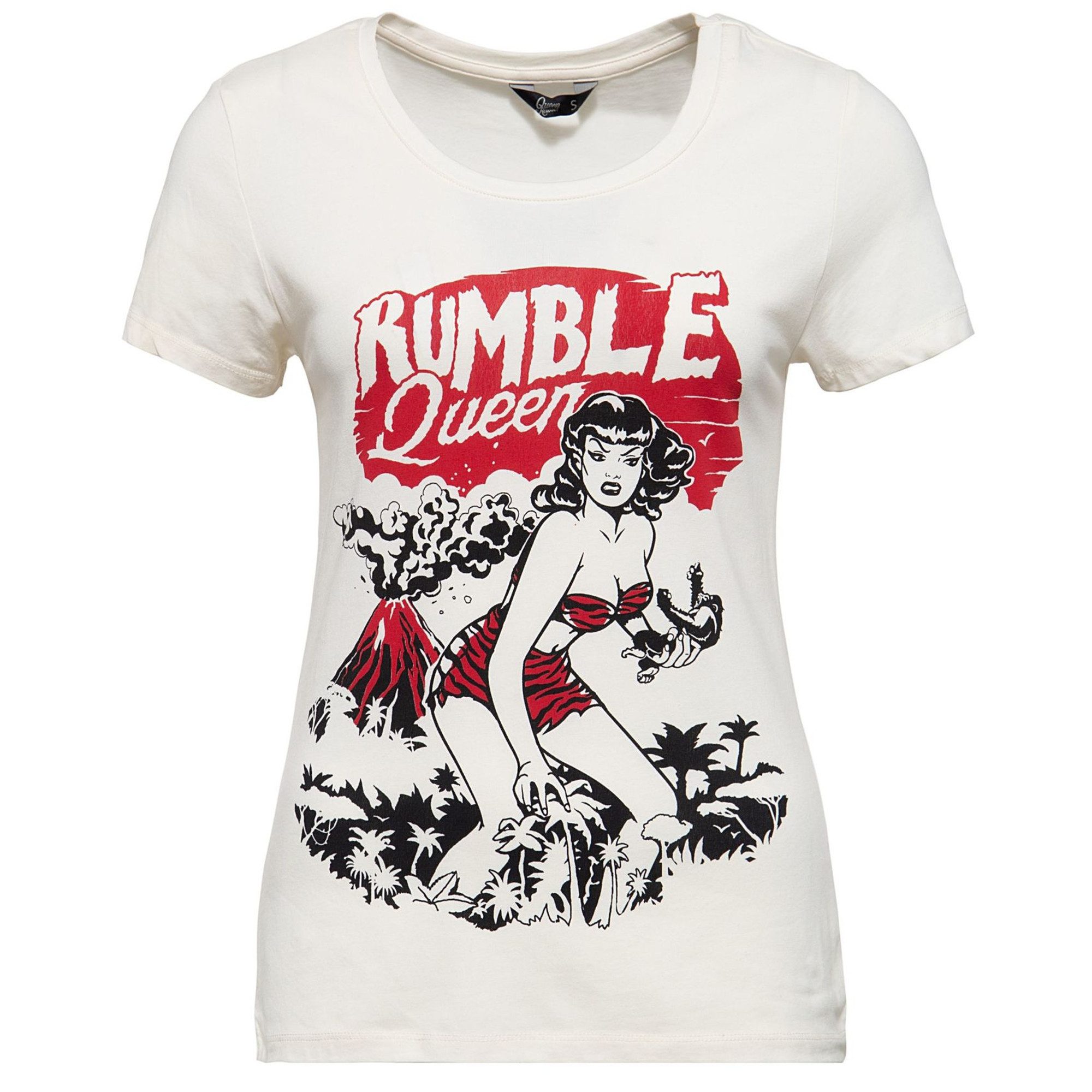 QueenKerosin T-Shirt Queen Kerosin Damen T Shirt - Rumble In The Jungle (T-Shirt, T-Shirt)