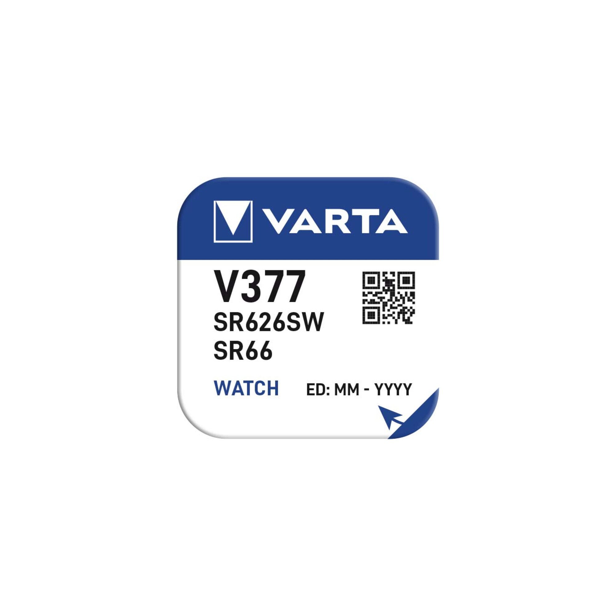 VARTA Varta Cons.Varta Uhren-Batterie 1,55V/21mAh/Silber V 377 Stk.1 10 Stk Batterie