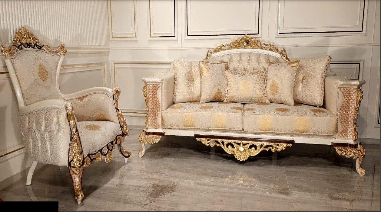 Xlmoebel Polstergarnitur Sofagarnitur 3+1 Sitzer Luxus Set Relax Polster Design Barock, (2-tlg., 3+1 Sitzer), Hergestellt in Europa