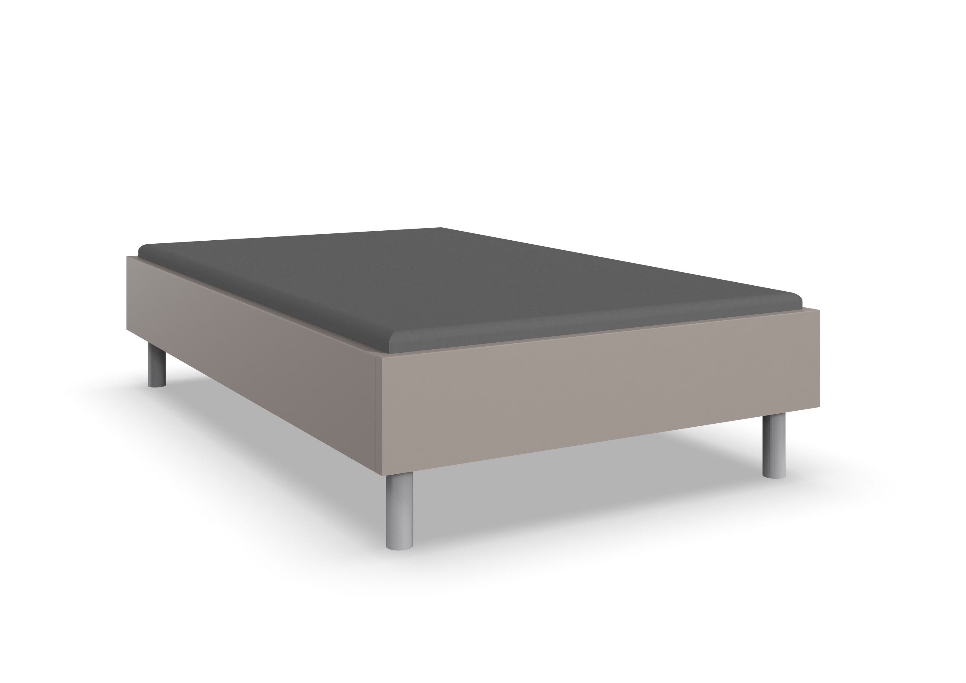 freiraum Bettgestell Easy Beds Comfort, Liegefläche 120x200cm, SAHARAGRAU - 129x46x210cm (BxHxT)
