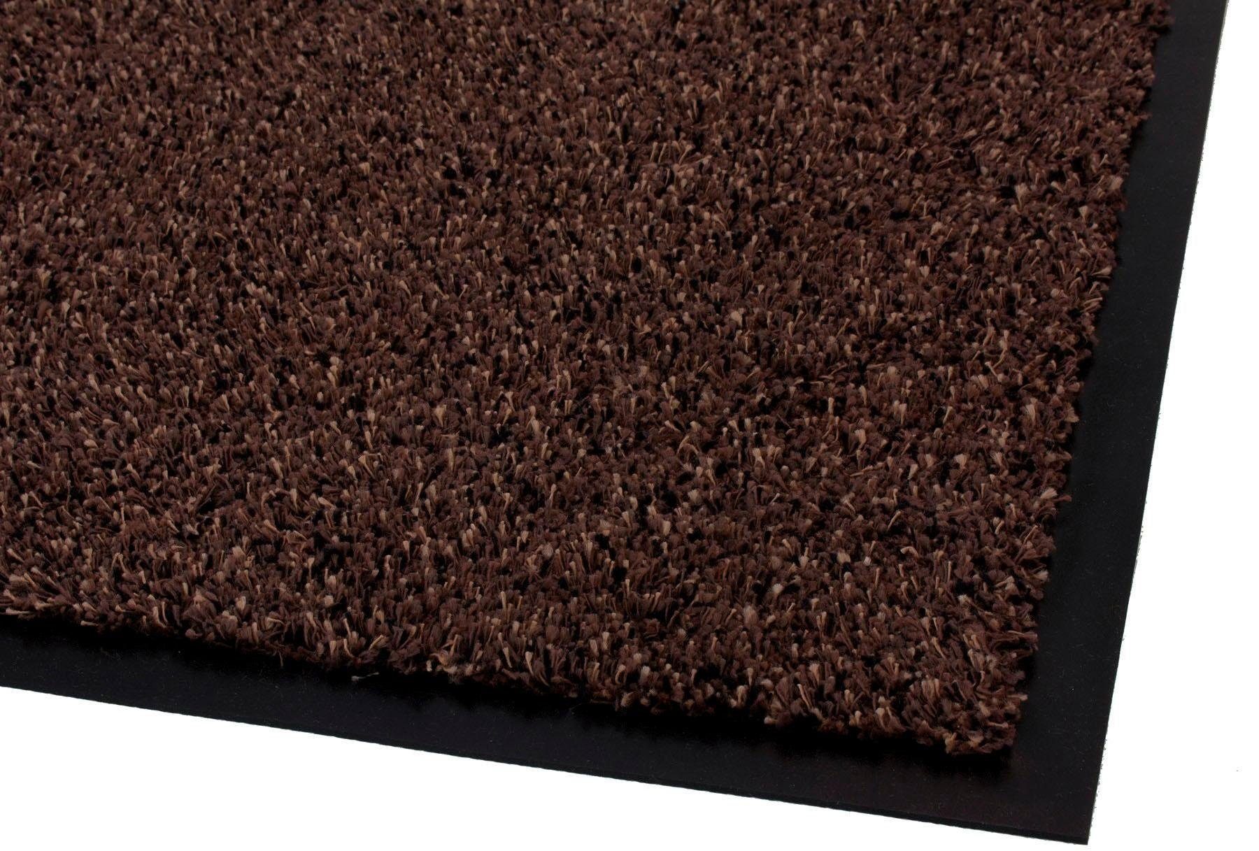 Fußmatte FLEXI, Primaflor-Ideen Höhe: mm, In- rechteckig, geeignet, Schmutzfangmatte, und schwarz/braun/beige 9 Outdoor in waschbar Textil