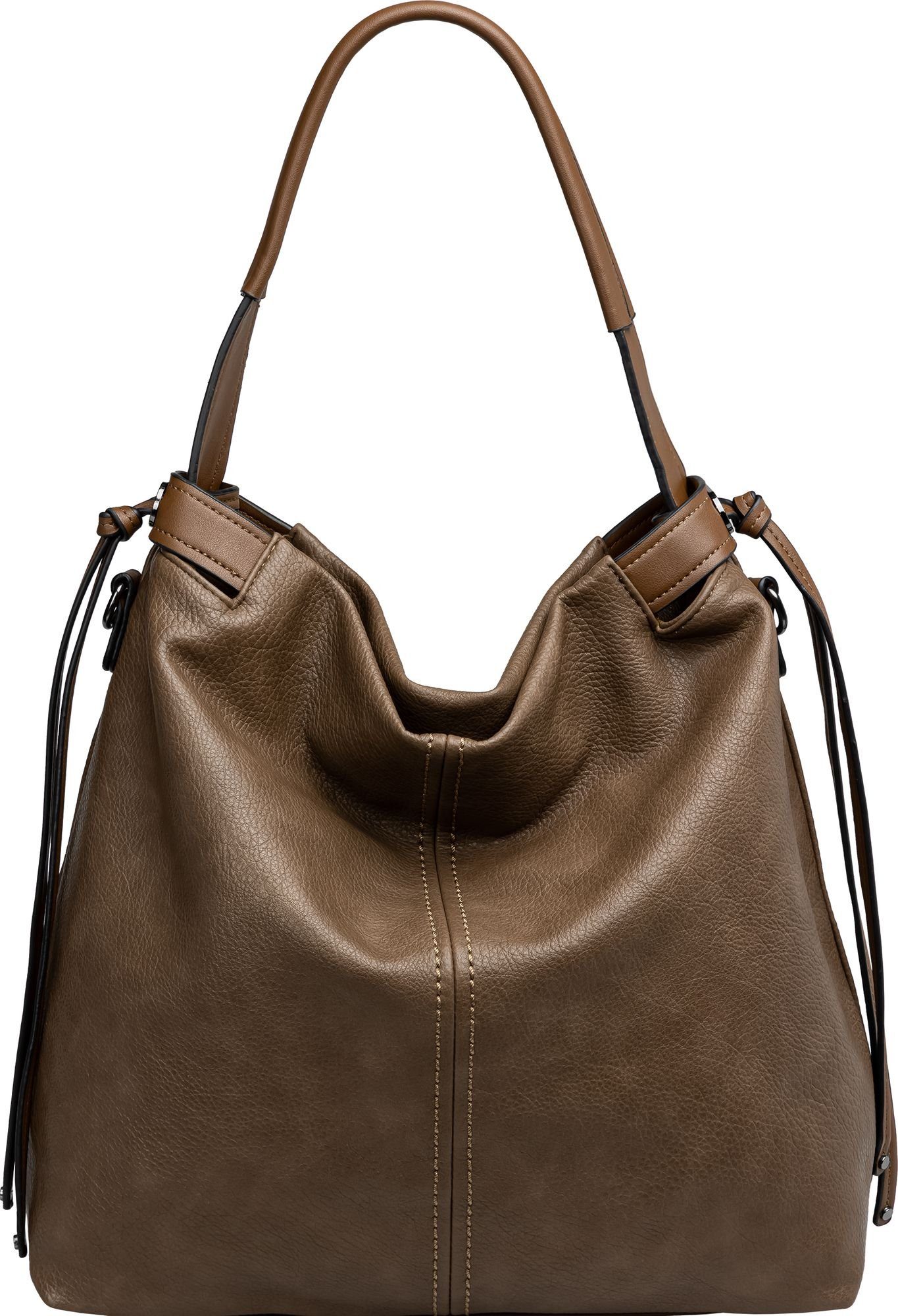 khaki Damen XL Caspar große TS1072 Schultertasche Schultertasche