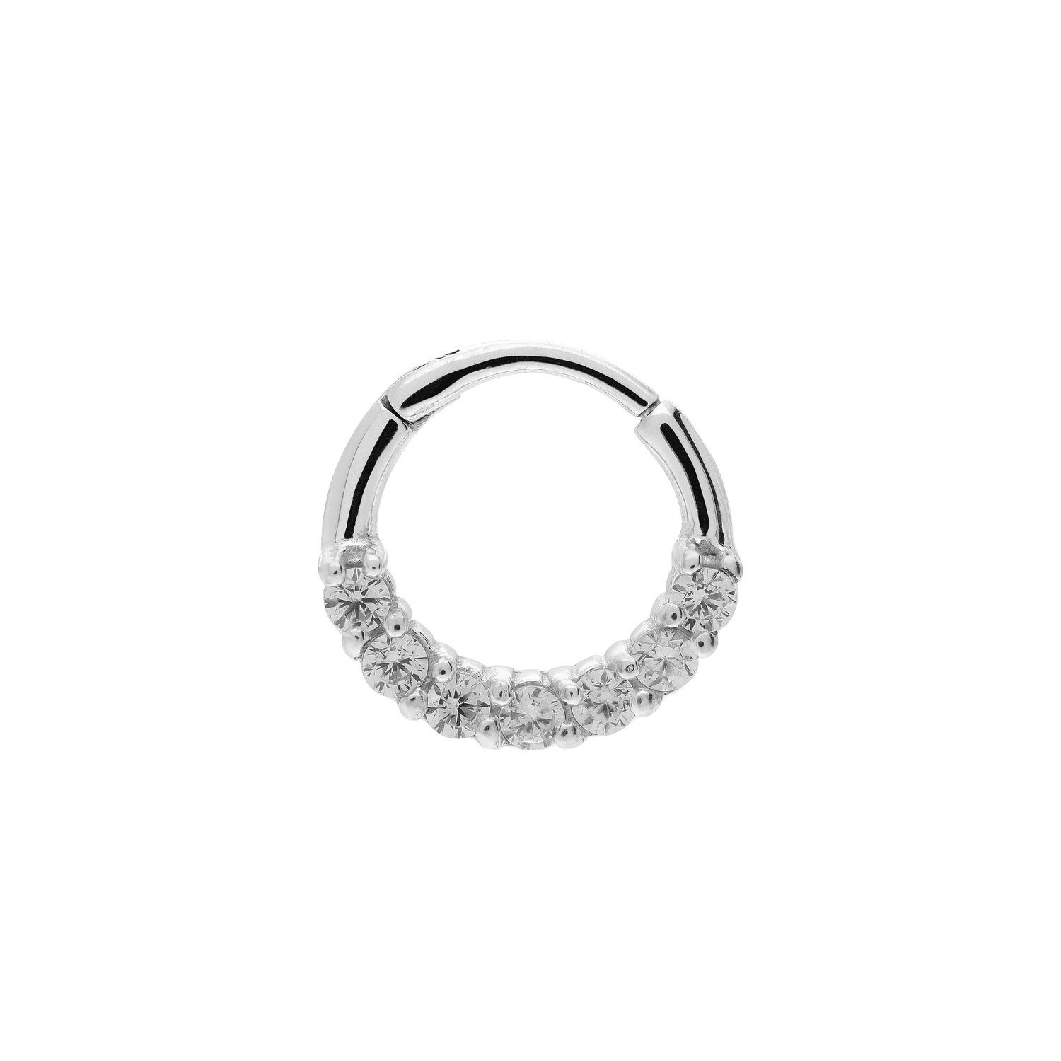 LUCARDI Plug Piercing - Stahl - Silber - Zirkonia - Damen