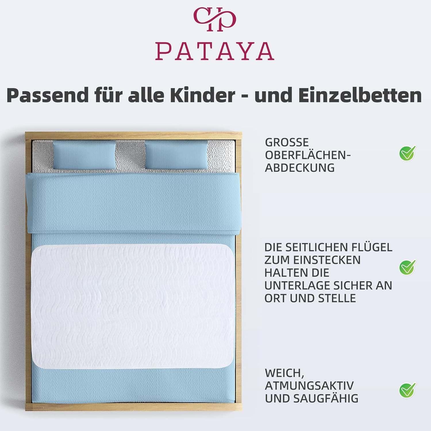 Inkontinenzauflage wasserdichte Matratzenauflage, waschbar Inkontinenzunterlage Pataya, Tierbedarf, Bettschutz