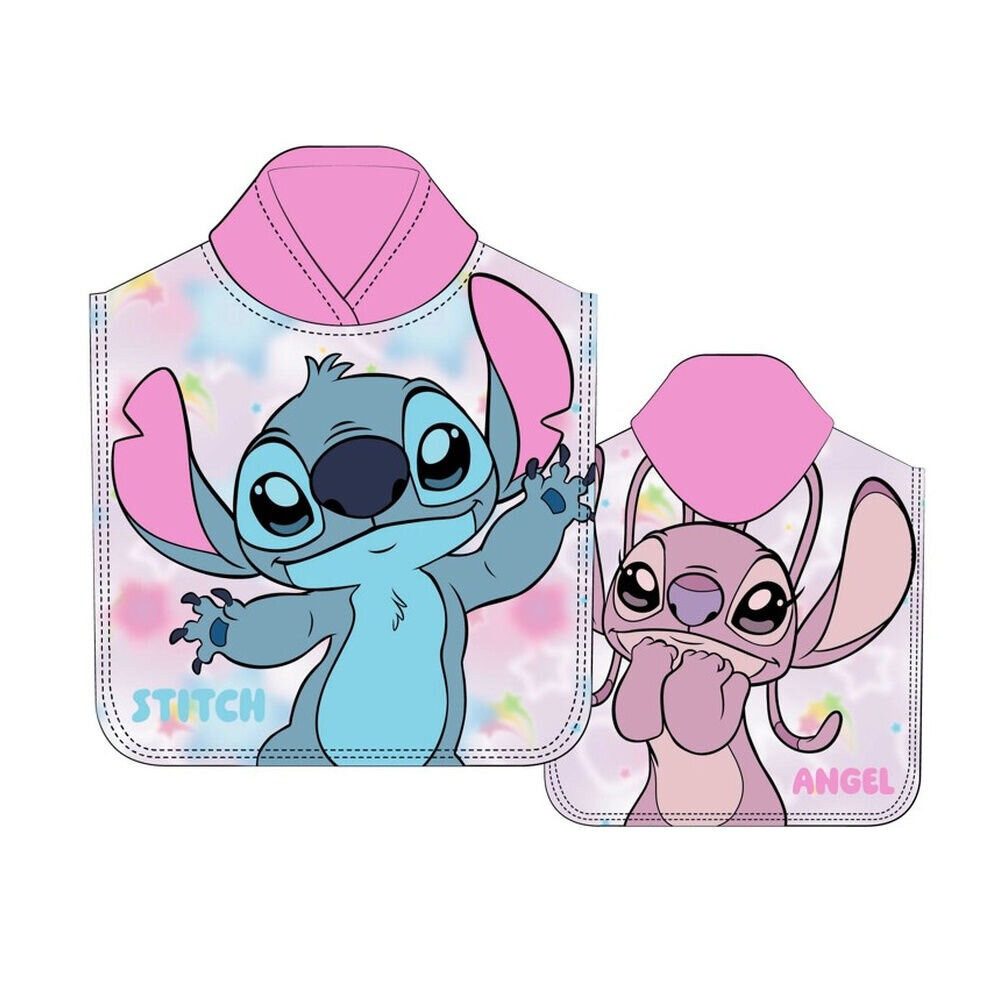 NEW IMPORT Kapuzenhandtuch Disney Stitch & Angel Poncho-Handtuch