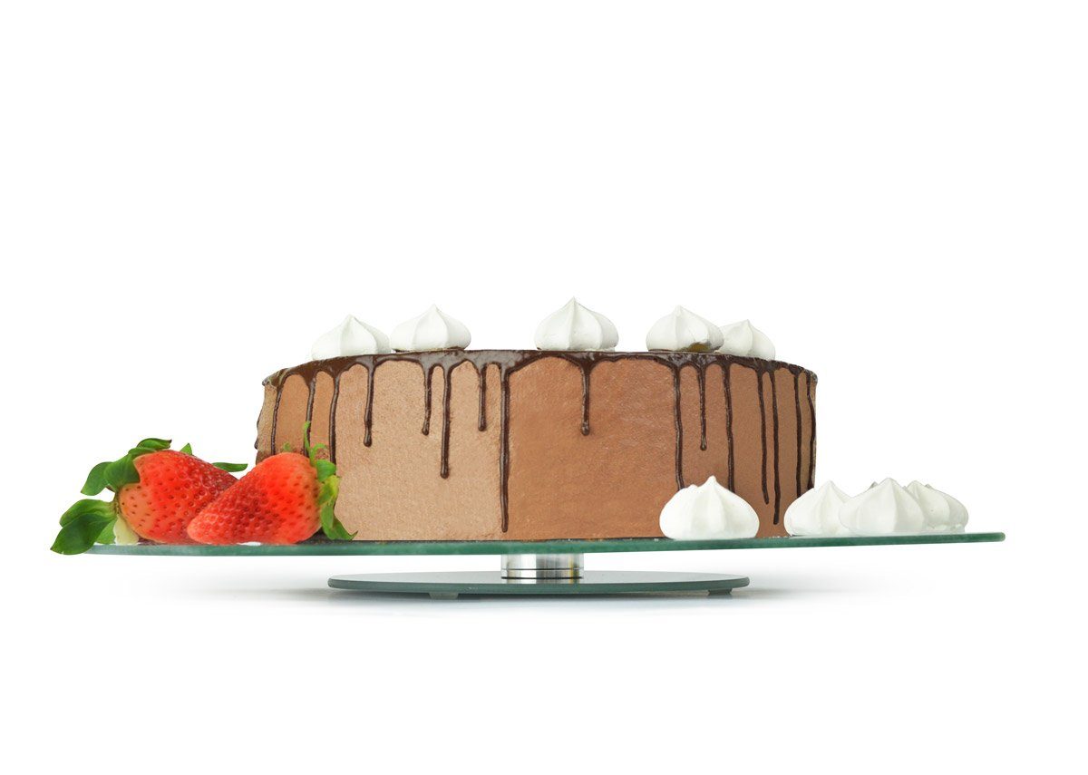 Sendez Tortenplatte Drehbar ø40 cm Glasplatte Kuchenplatte Tortenständer Servierplatte, Glas, (1-tlg) – Bild 5 von 5