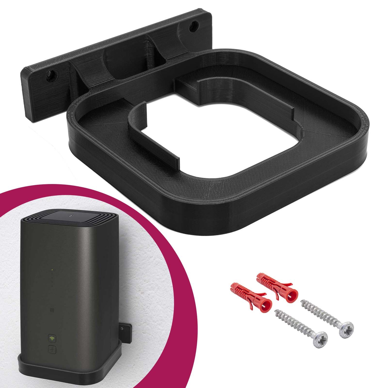 Wandhalterung Wand Halterung Router Halter Schwarz passend für Telekom Speedport Pro