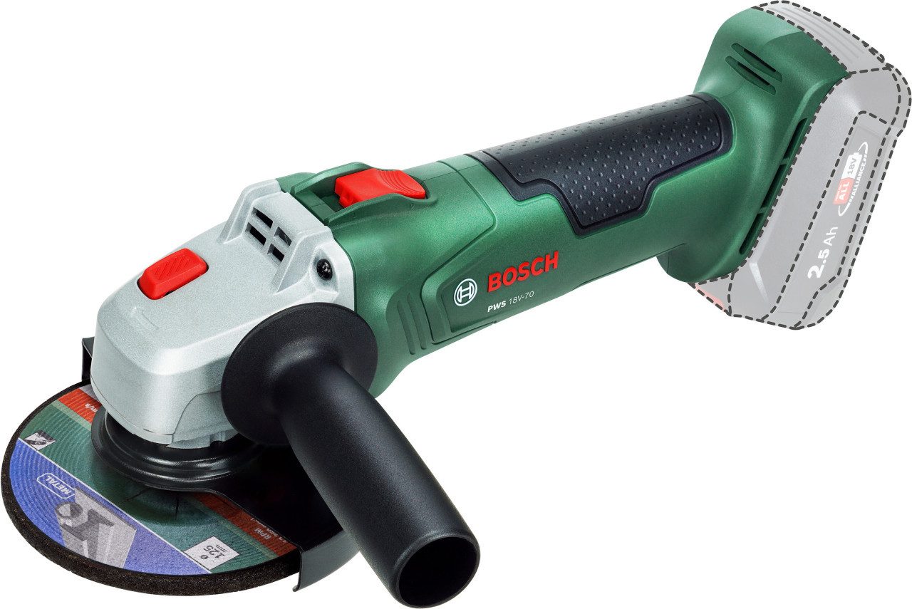 BOSCH Winkelschleifer Bosch Akku-Winkelschleifer PWS 18V-70 125 mm Solo