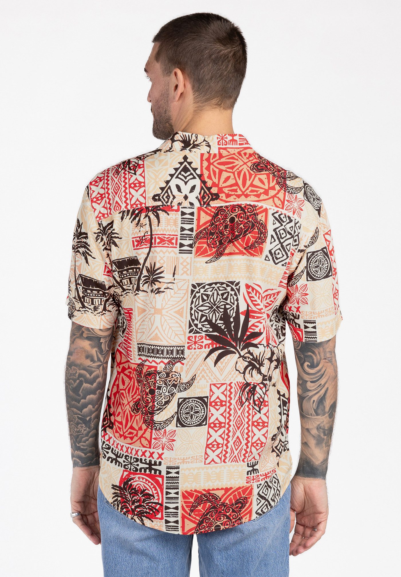 Key Largo Kurzarmhemd MSH KLTAHITI 1/2 allover printed (1-tlg)