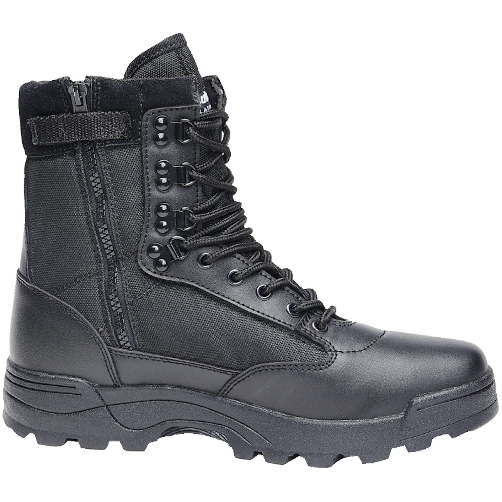 Brandit Brandit Tactical Boots Zipper Schwarz 41 Motorradstiefel (Packung, Antistatische und Öl- und Benzinfeste Sohle) motorradstiefel für herren