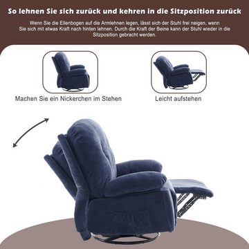 Ulife Sessel TV-Sessel 360°-Drehsessel Massagesessel Relaxsessel Loungesessel, mit 360° Drehfunktion und Timer