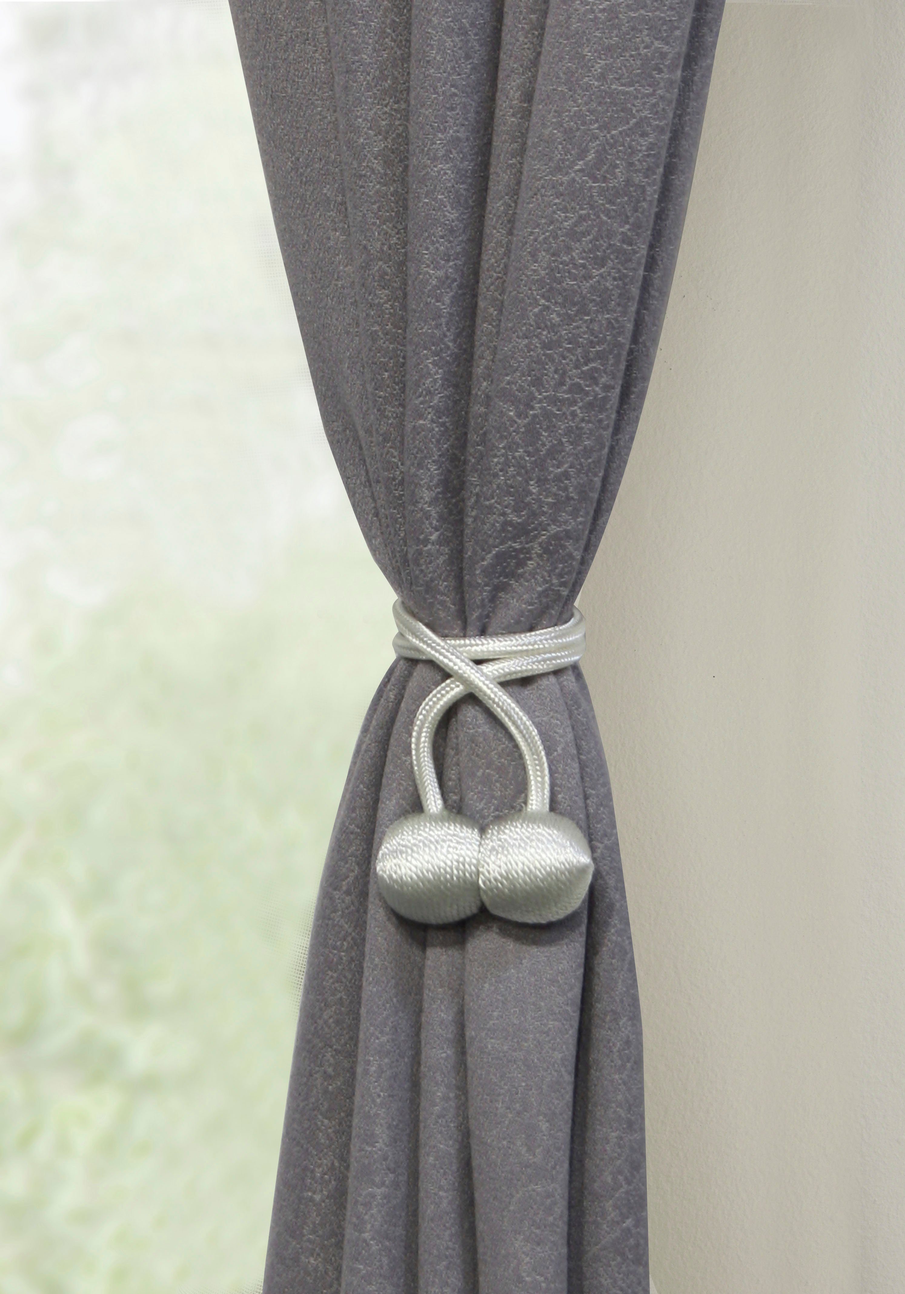 GARDINIA Raffhalter Flex-S mit Magnet, (2-tlg), vielfältige Anbringungsmöglichkeiten