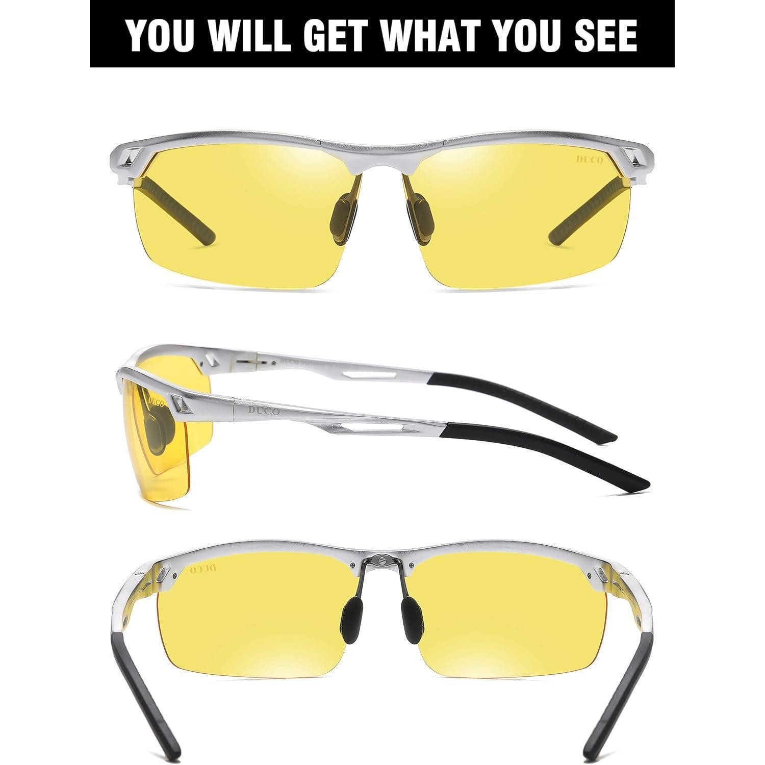 LuxusKollektion Sonnenbrille Fahrbrille gelb polarisiert Anti-Blende Nachtsicht UV400
