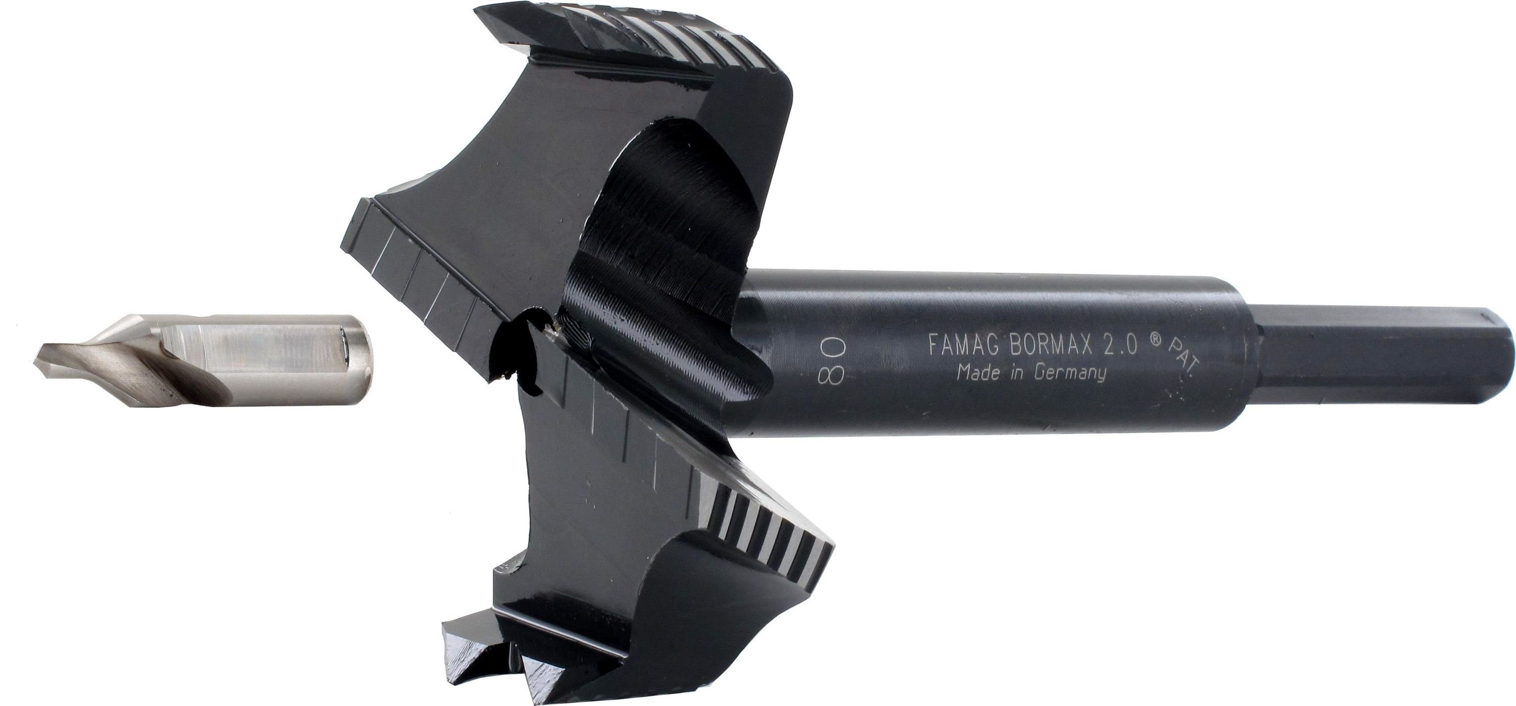 lang FAMAG 30x90x140mm WS (Zapfensenker) prima, Holzbohrer 2.0 FAMAG Bormax S=13mm